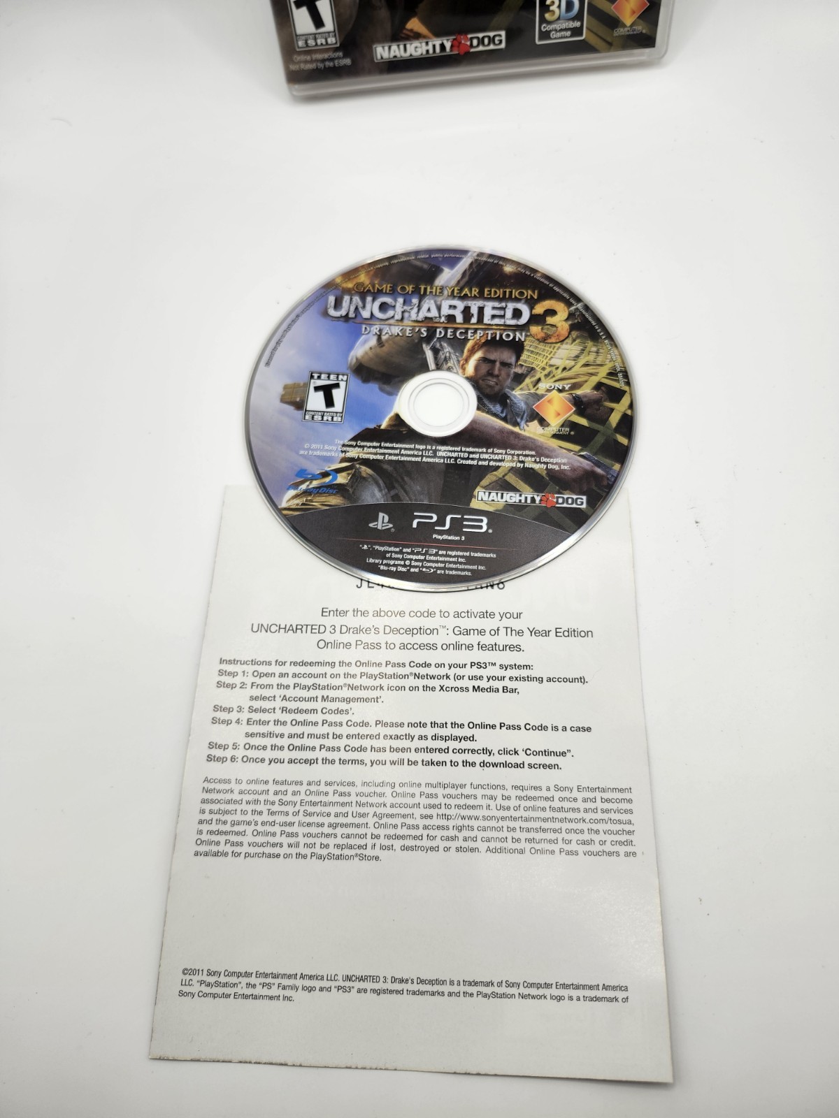 Uncharted 3 Drakes DeceptionGame of the Year Edition Sony PlayStation 3 2012 CIB