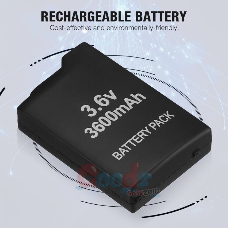 For Slim PSP 2000 3000 2001 3001 Rechargeable Replacement Battery Backup 3600mAh