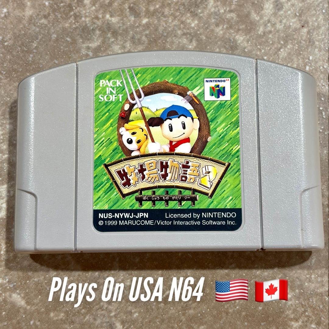 Harvest Moon 64 CIB Play on USA N64 Bokujou Monogatari 2 Nintendo 64 AUTHENTIC