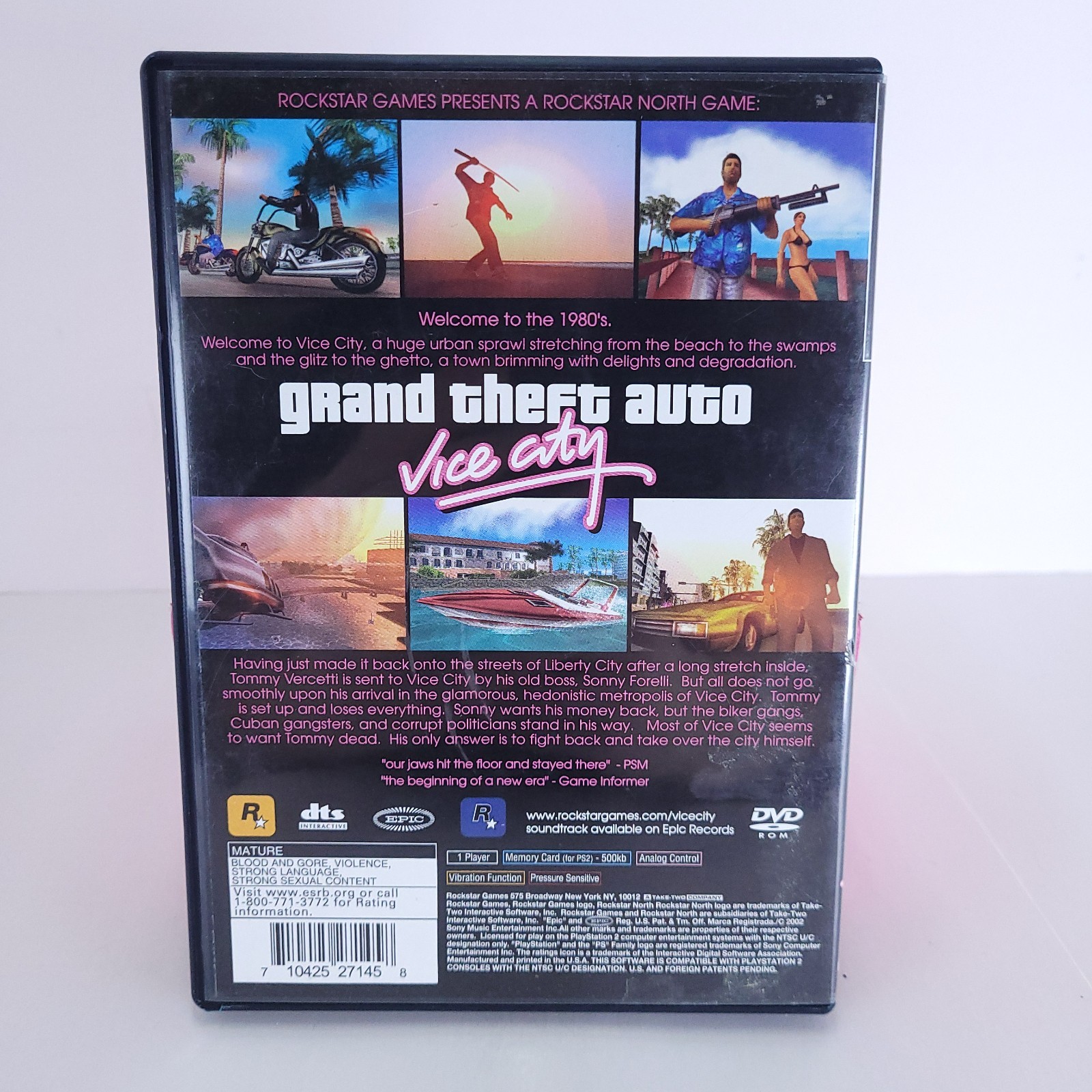 Grand Theft Auto Vice City w/Manual + Map Sony Playstation 2 PS2