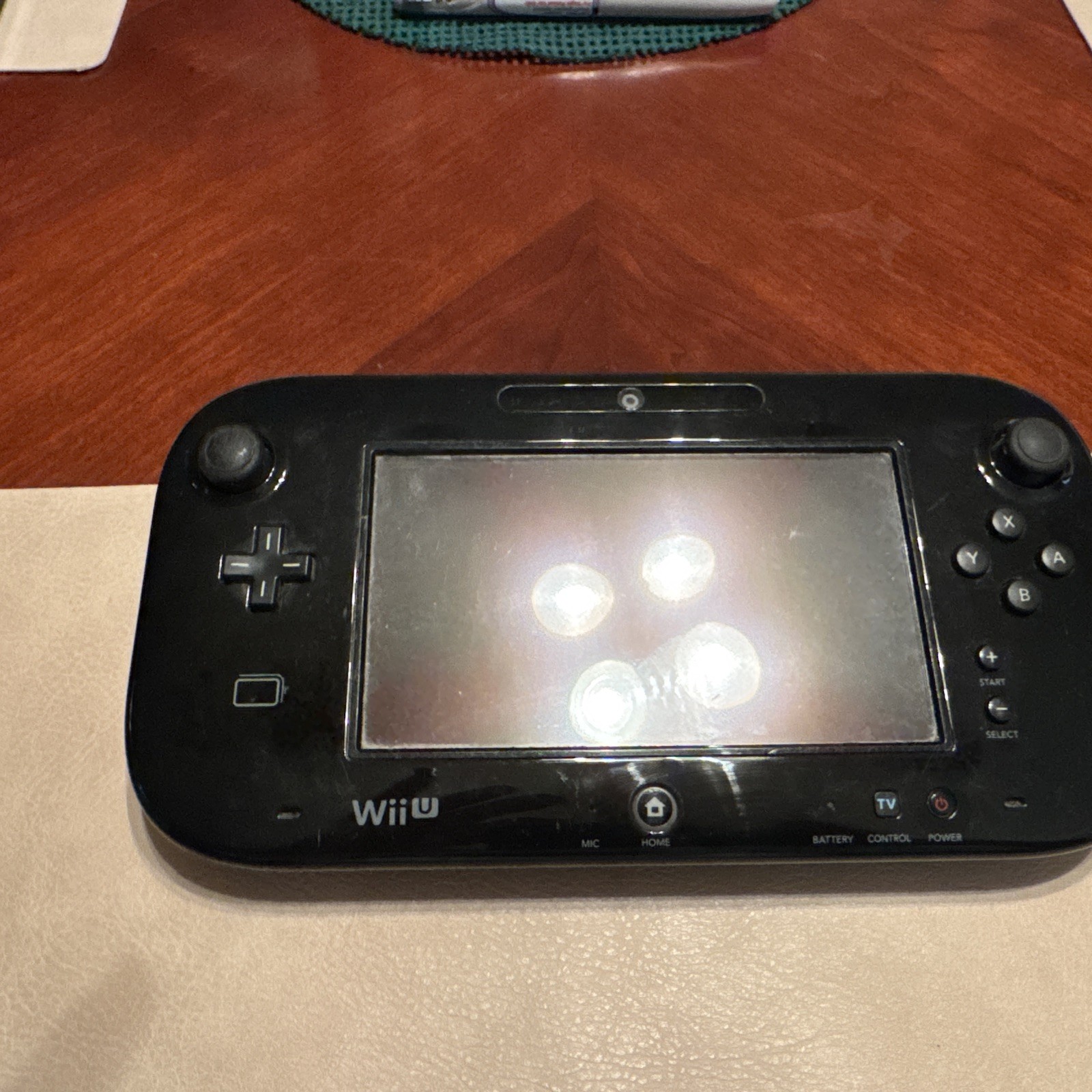 Nintendo Wii U Black Gamepad Untested No Charger