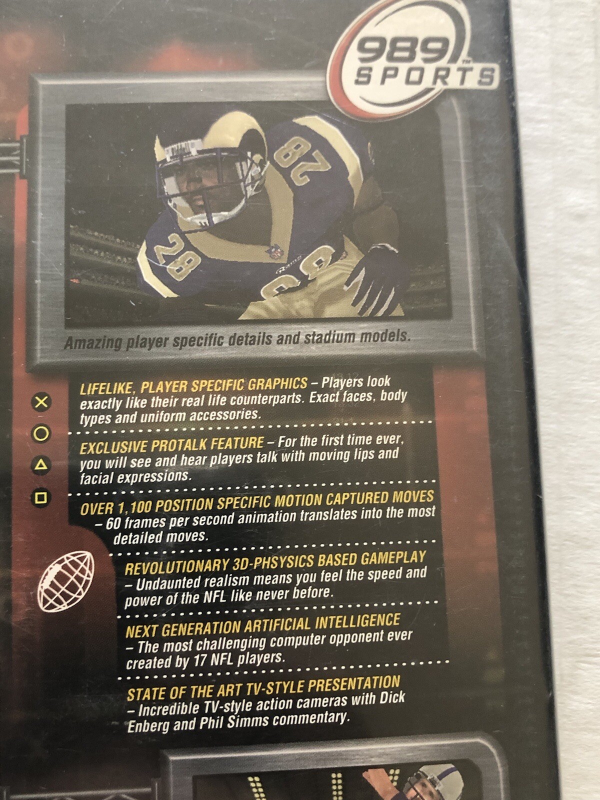 NFL GameDay 2001 (Sony PlayStation 2, PS2, 2000) Video Game 🎮 Football 🏈