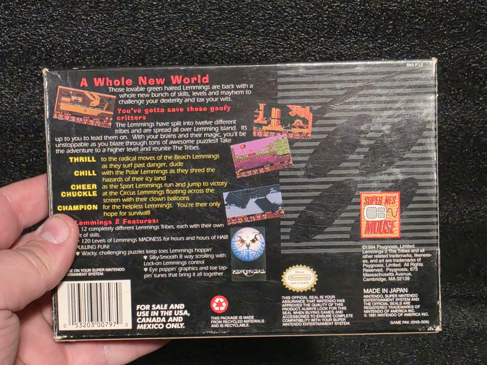Lemmings 2: The Tribes SNES Cib Good Shape! Tested!