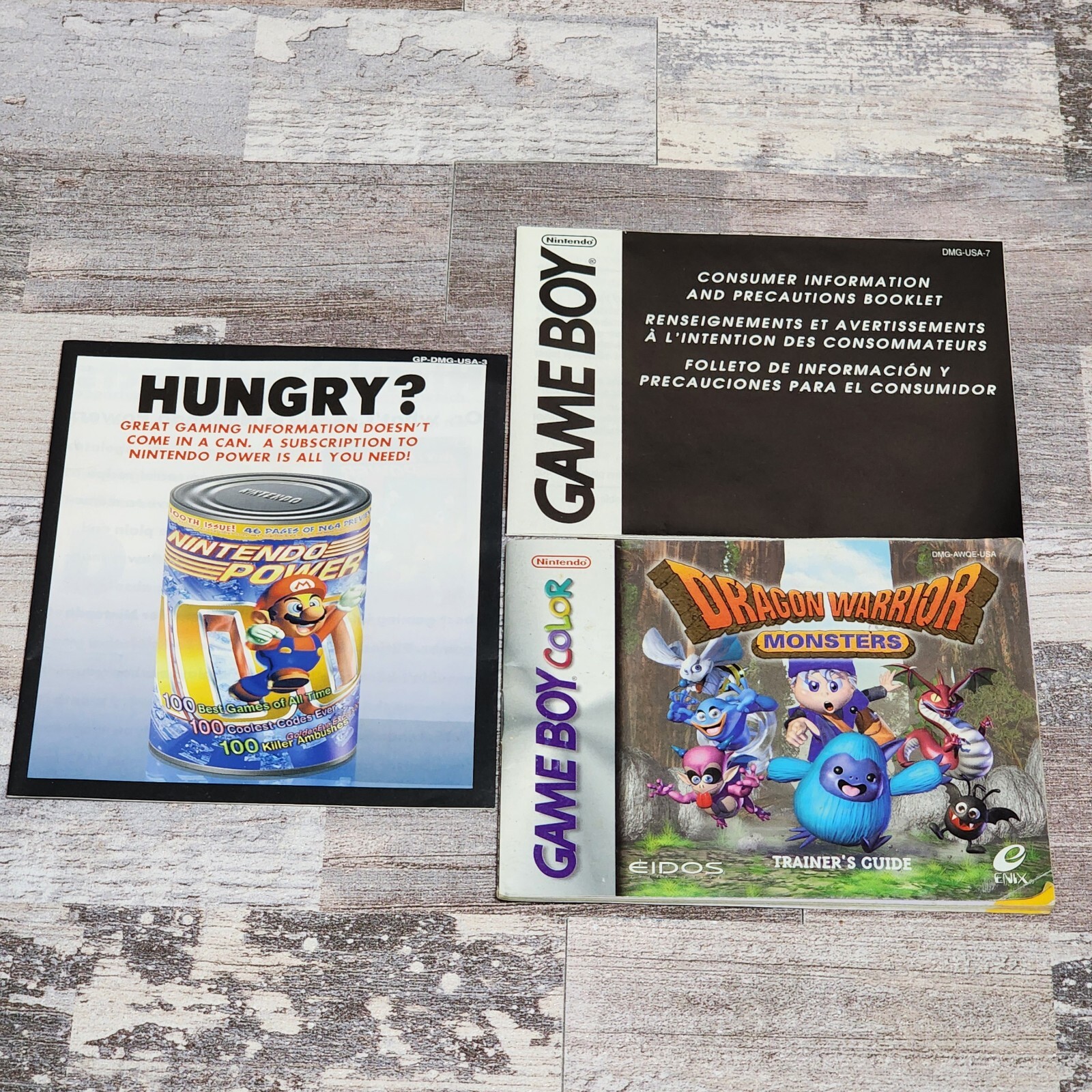 Dragon Warrior Monsters (Game Boy Color, 2000) Box & Manual Only *NO GAME*