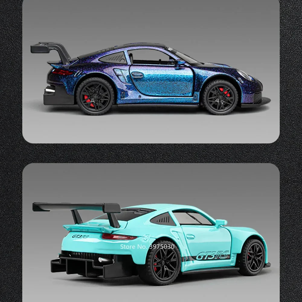 1:32 Alloy Diecast GT3 RS Toys Cars Models Wheel Pull Back 4 Doors Opened Superc