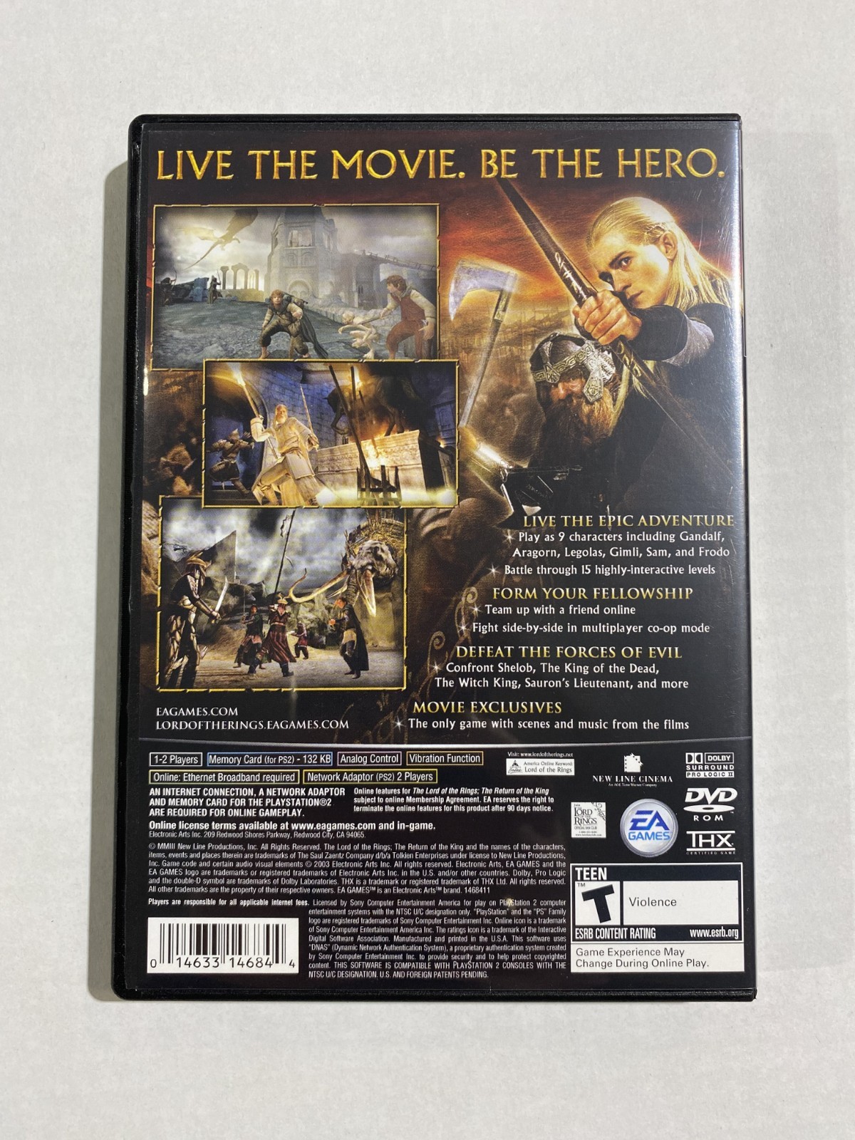 Lord of the Rings: Return of the King PS2 CIB + Reg Card – Tested Free Shipping