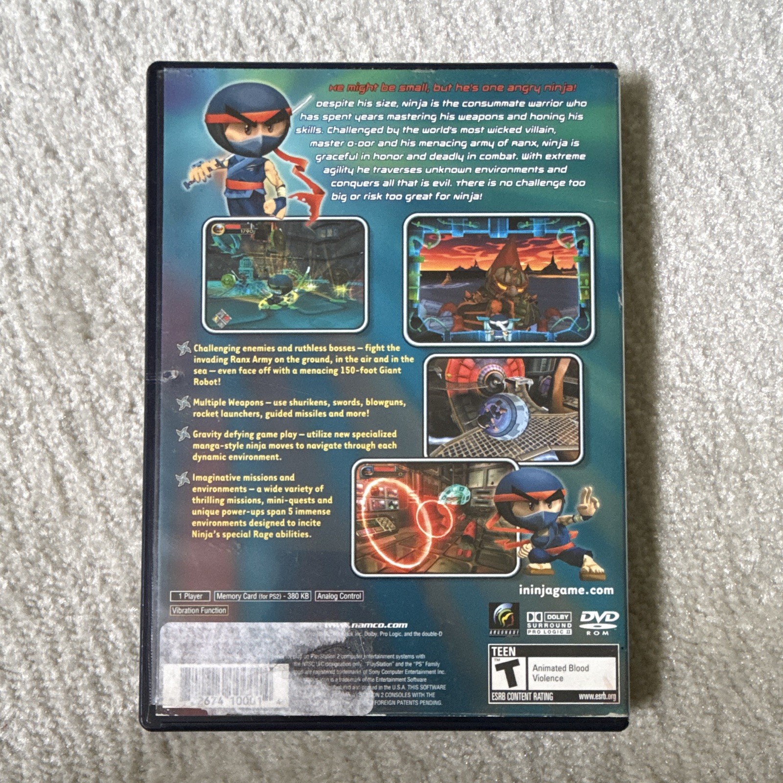 Namco I-Ninja PS2 NTSC-U/C 2003 T (Manual Included)