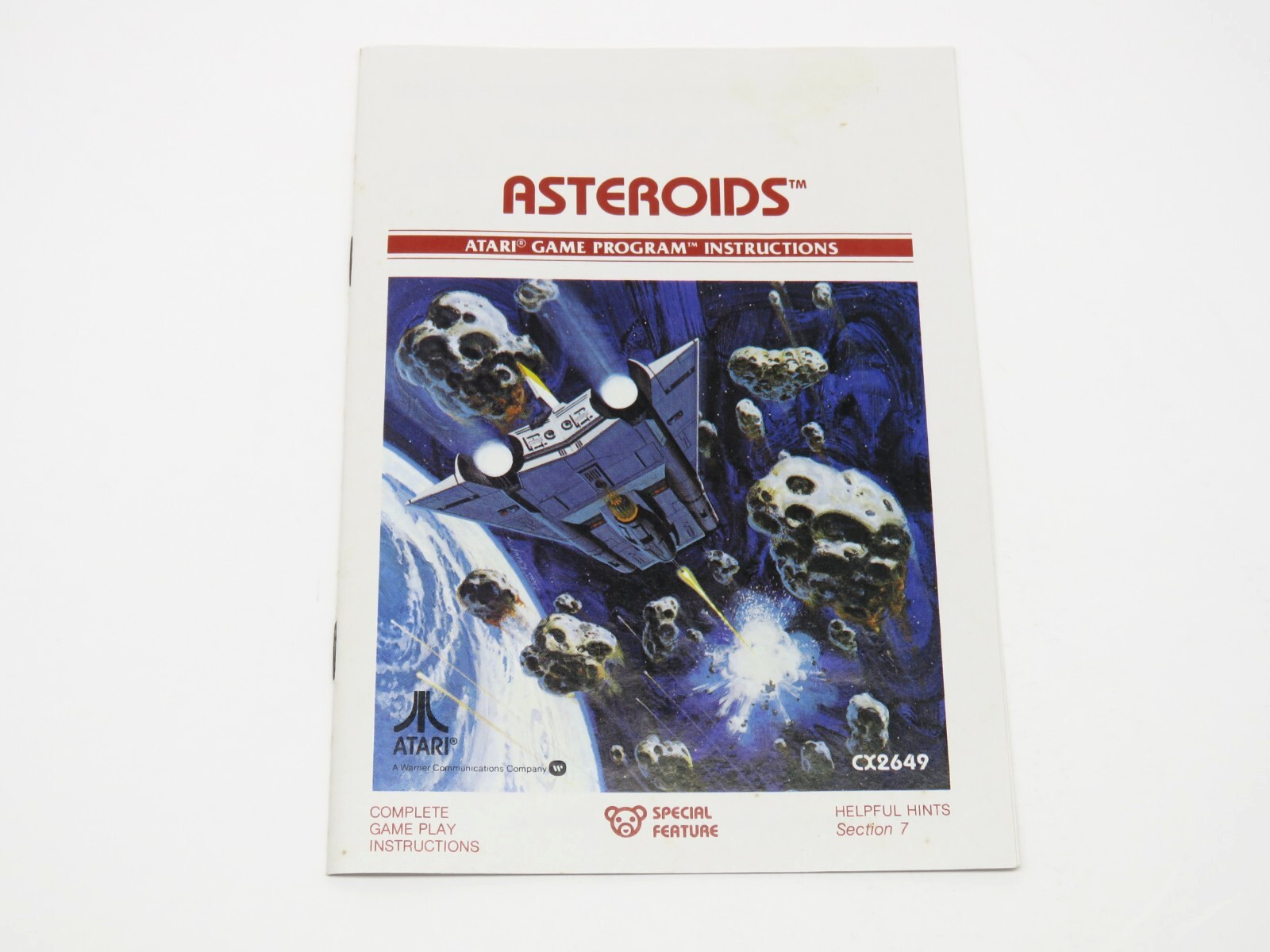 Asteroids (Atari 2600, 1981) By Atari (Cartridge & Manual) NTSC