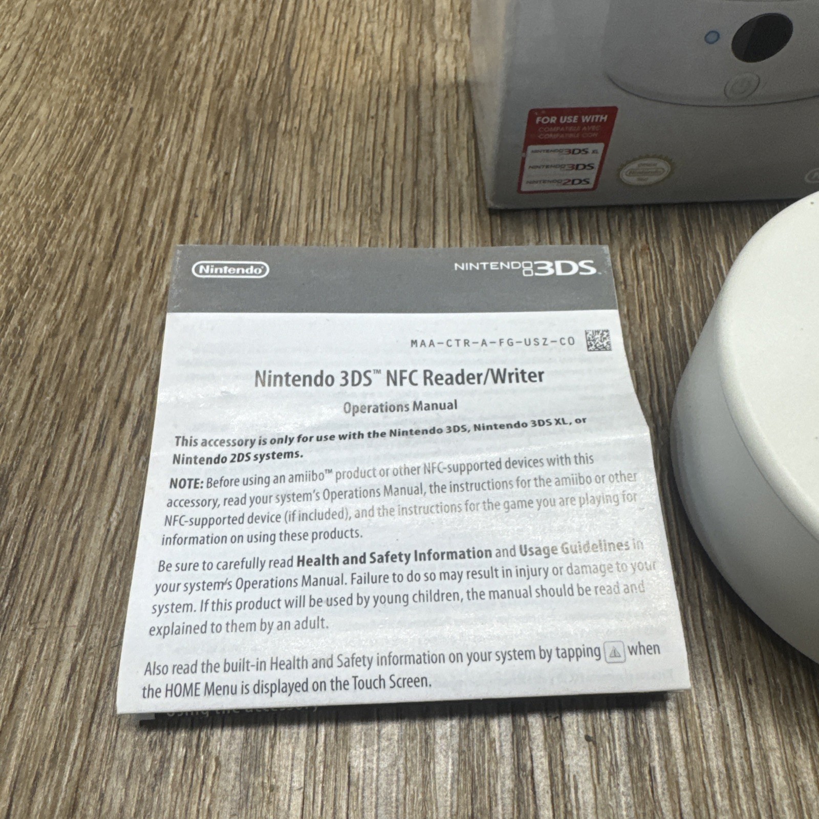 Nintendo 3DS NFC Reader Writer Accessory Amiibo OEM CTR-A-FGWA