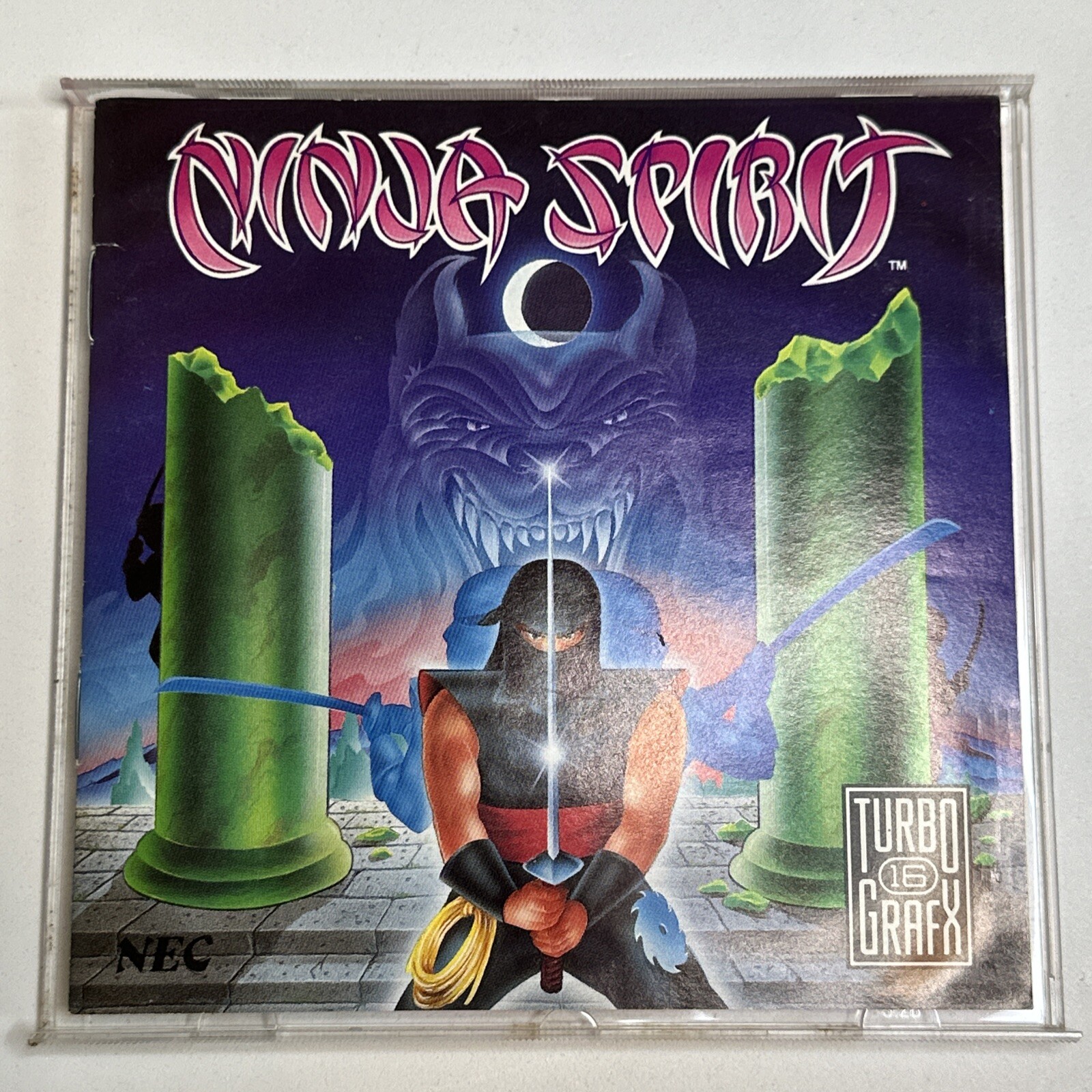 Ninja Spirit (TurboGrafx 16) Card (HuCARD) Manual NEC