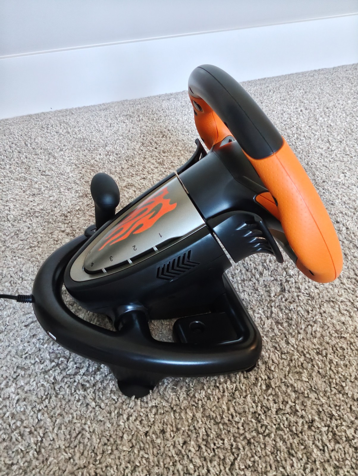 PXN V3 Pro USB Racing Game Controller Wheel With Pedals (Orange)