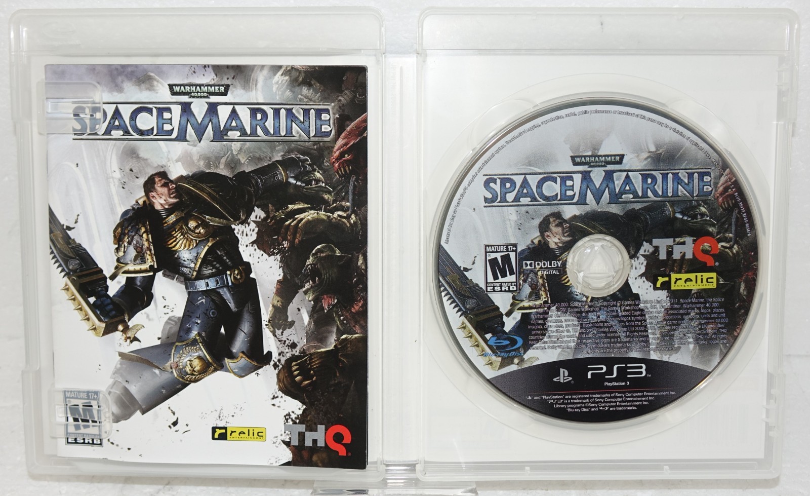Warhammer 40,000 40K Space Marine Sony PlayStation 3 PS3 Tested and Working