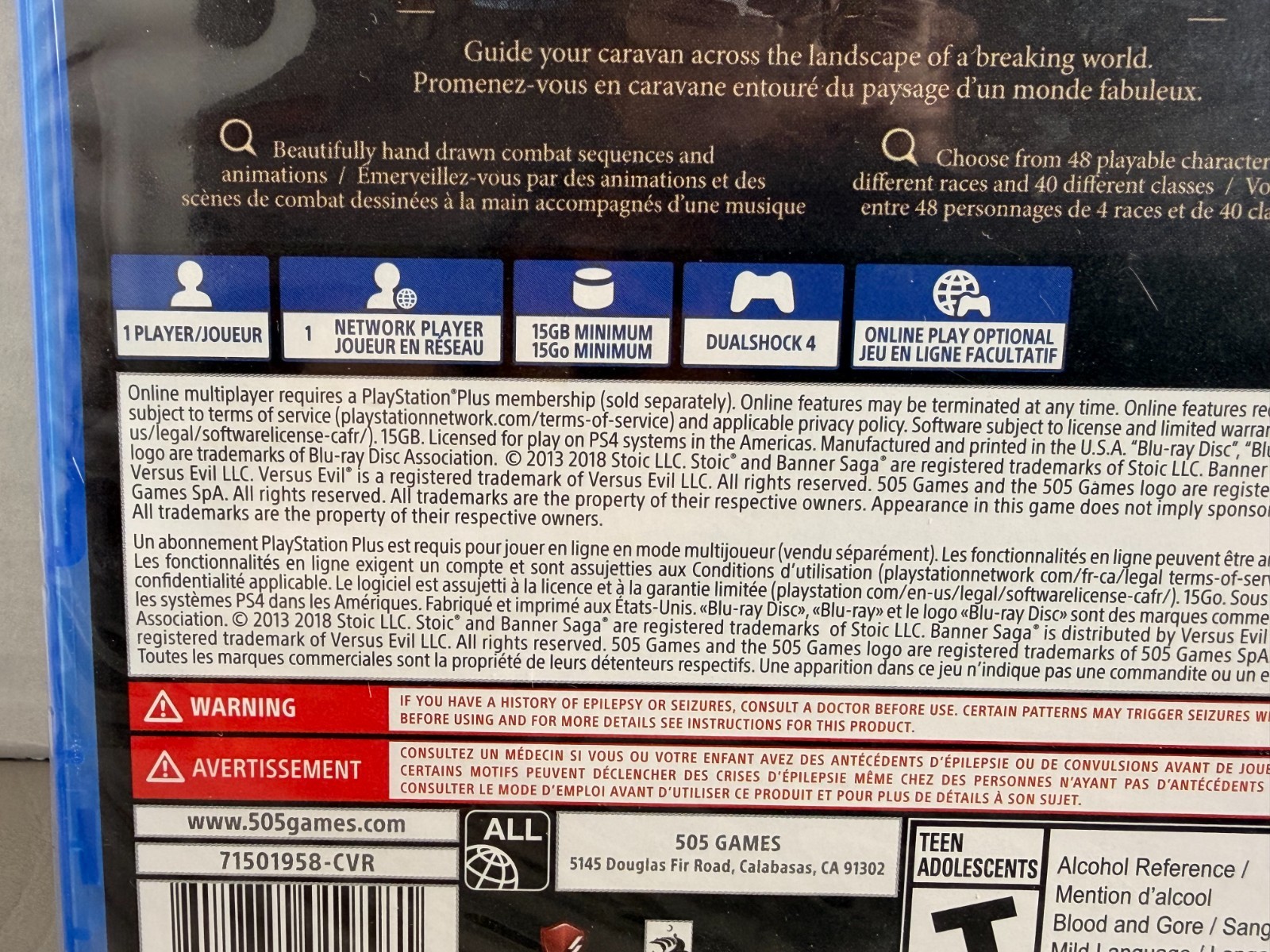 The Banner Saga Trilogy – PlayStation 4 Bonus Edition Brand New Sealed