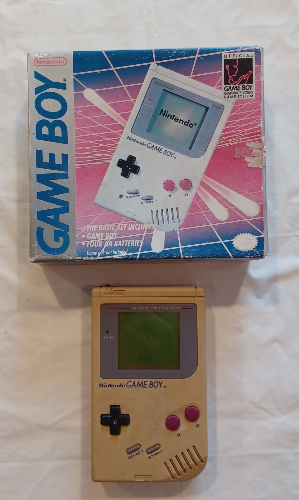 Original Game Boy System With Box Dmg-01 Tested working