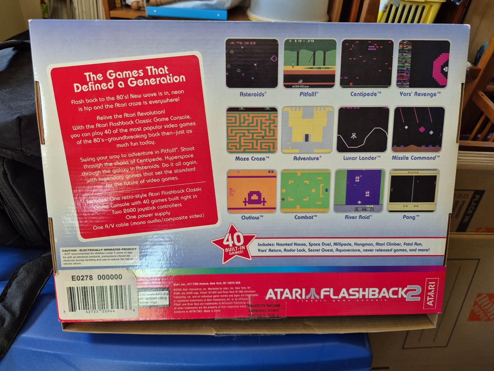 Atari Flashback 2 With 40 Games Built In And Box Works Great