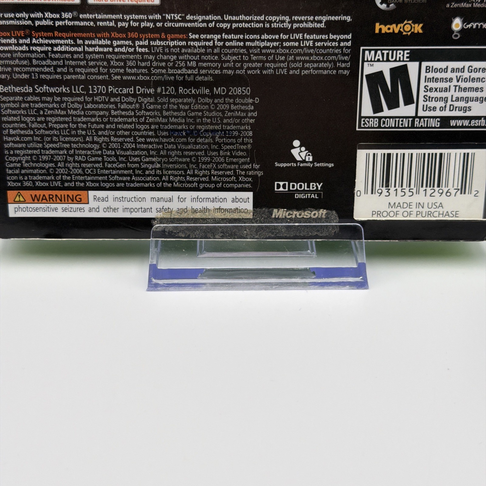 Fallout 3 Game of the Year Edition (Xbox 360) CIB + Game Sleeve Original Version