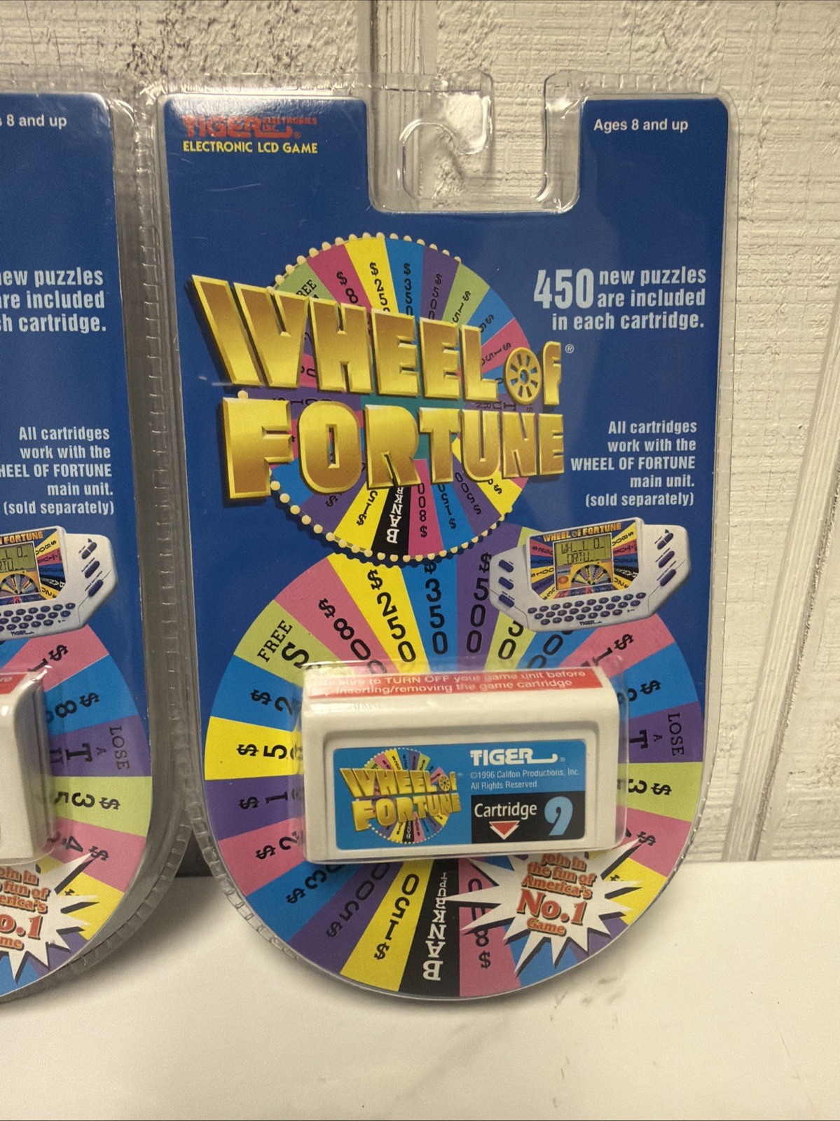 Tiger Electronics Wheel of Fortune Handheld Electronic Game Cartridges Lot Of 3