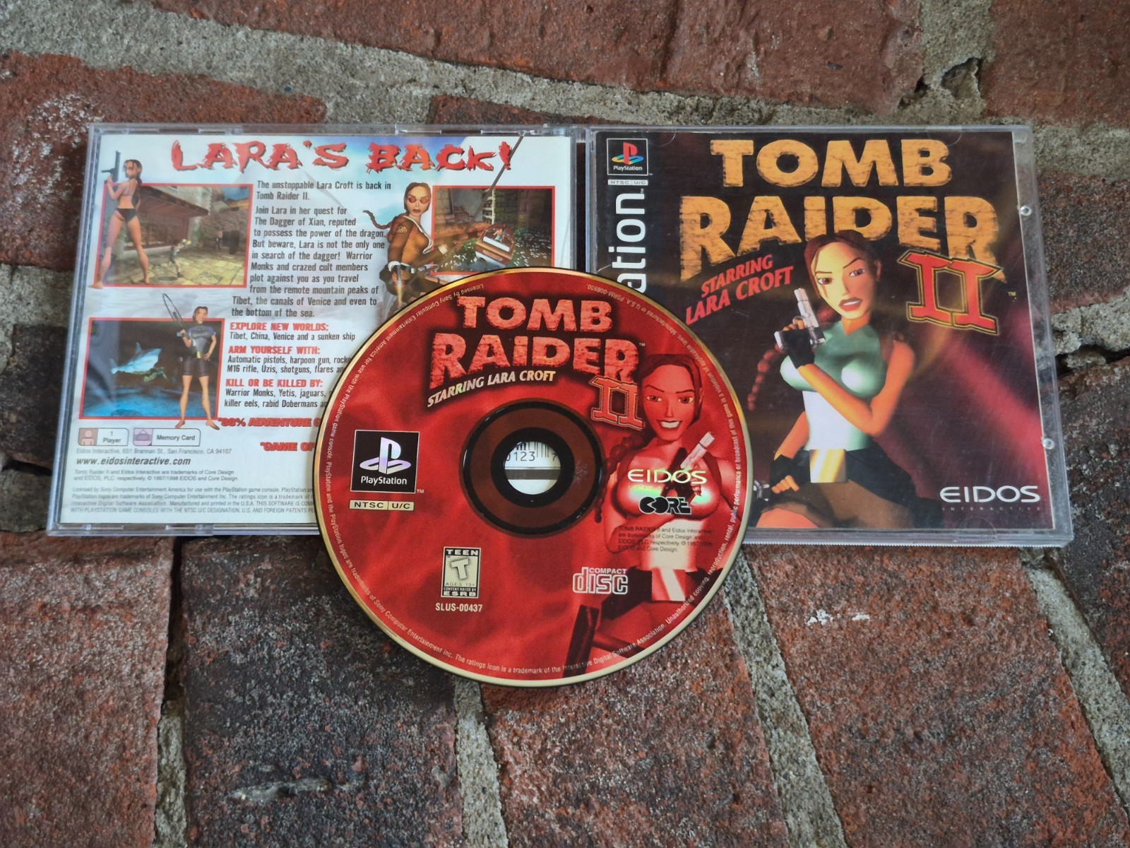 Tomb Raider II Playstation 1 PS1 Black Label CIB Complete Tested 2