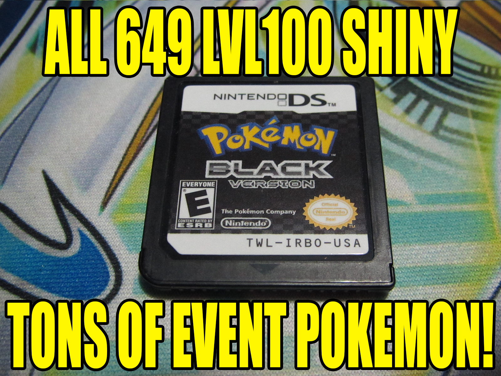POKEMON BLACK AUTHENTIC All 649 SHINY GAME UNLOCKED EVENT POKEMON!