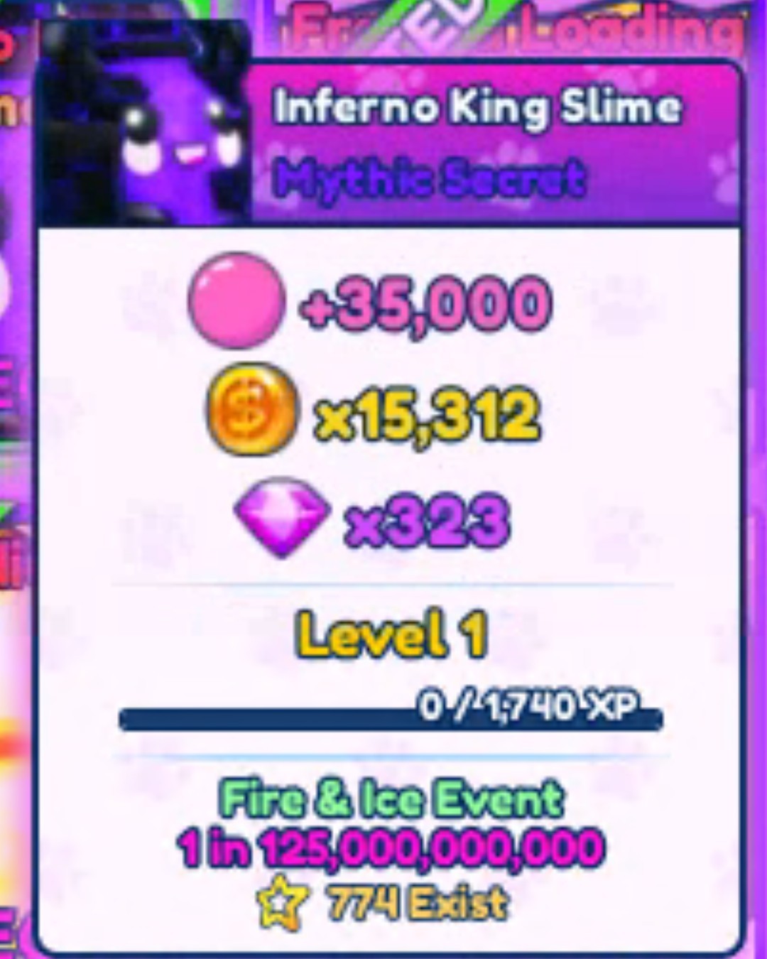 Mythic Inferno King Slime (SECRET) | Bubble Gum Simulator Infinity BGSI cheapest
