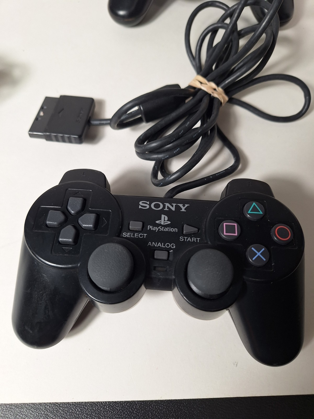 Sony PS1 PS2 Controllers Lot Of 4 Wired Black And Gray UNTESTED Parts Or Repair