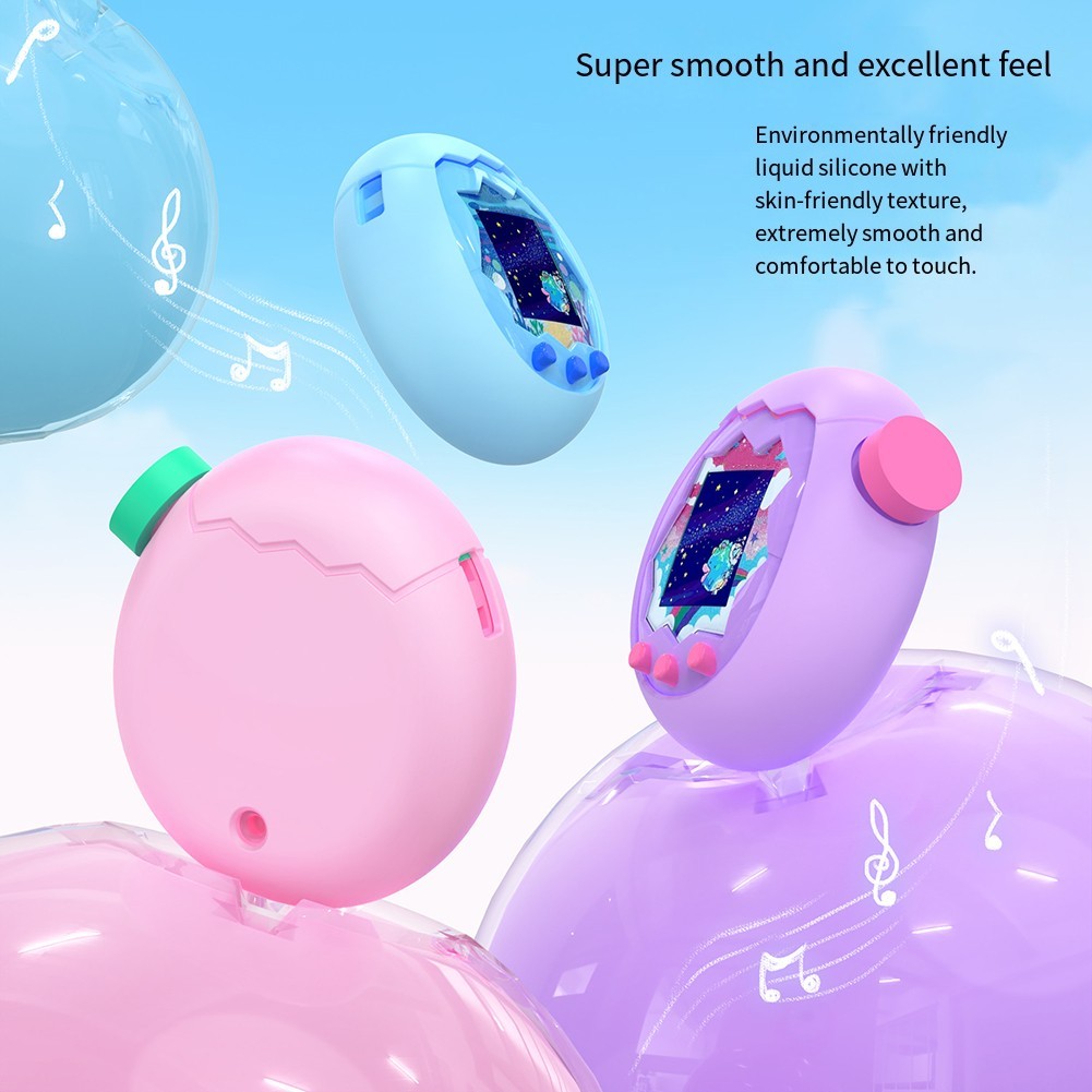 Silicone Cover for Tamagotchi Paradise with Keycaps and Portable Lanyard