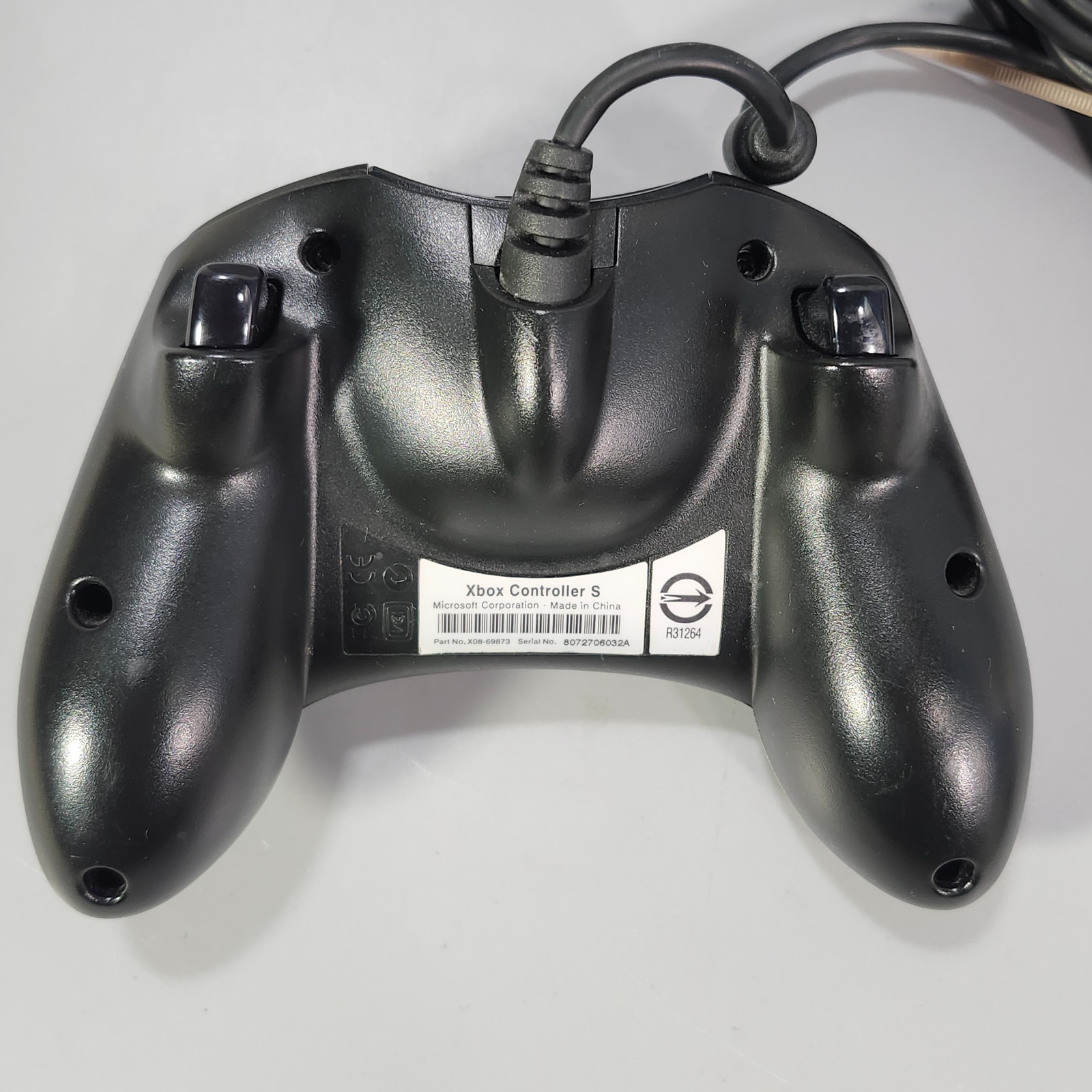 Microsoft Xbox Controller S Type Black Wired X08-69873 OEM No Breakaway Cable