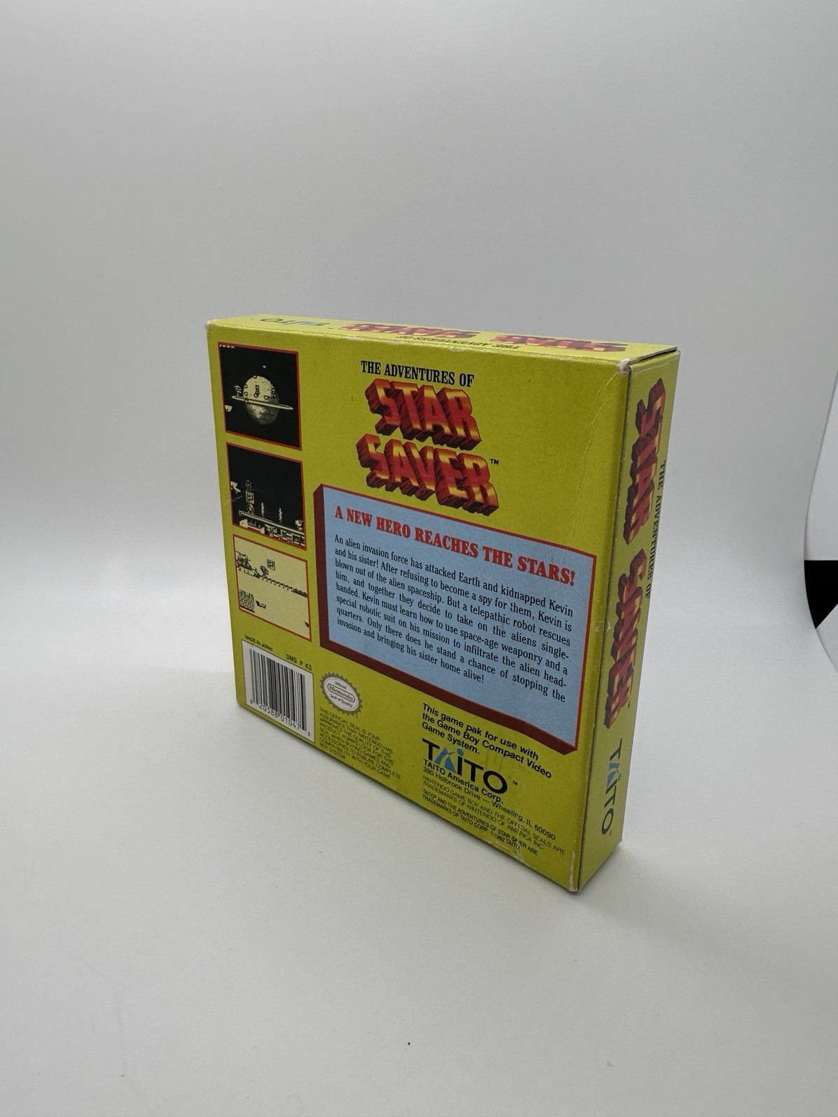 Adventures of Star Saver (Nintendo Game Boy, 1992) Cart, Manual, Box