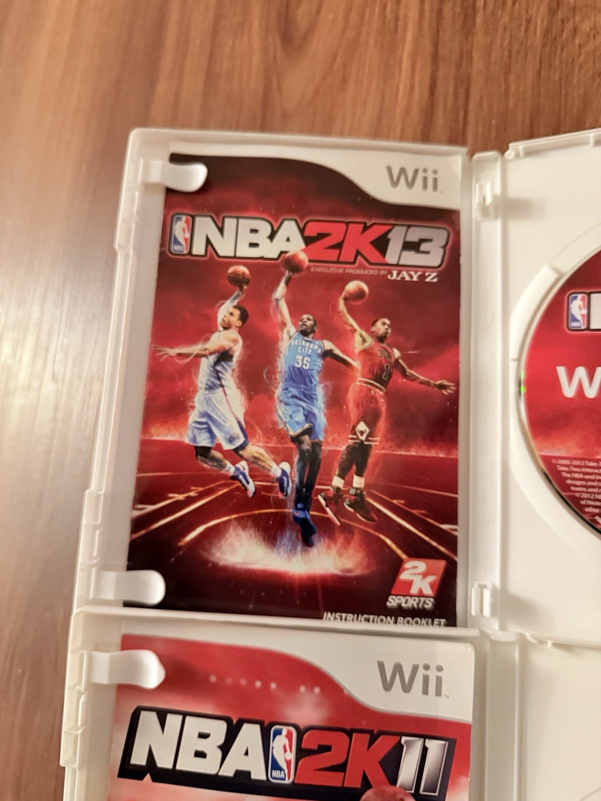 NBA 2K11 & NBA 2K13 Nintendo Wii Bundle Basketball Games Michael Jordan Jay Z