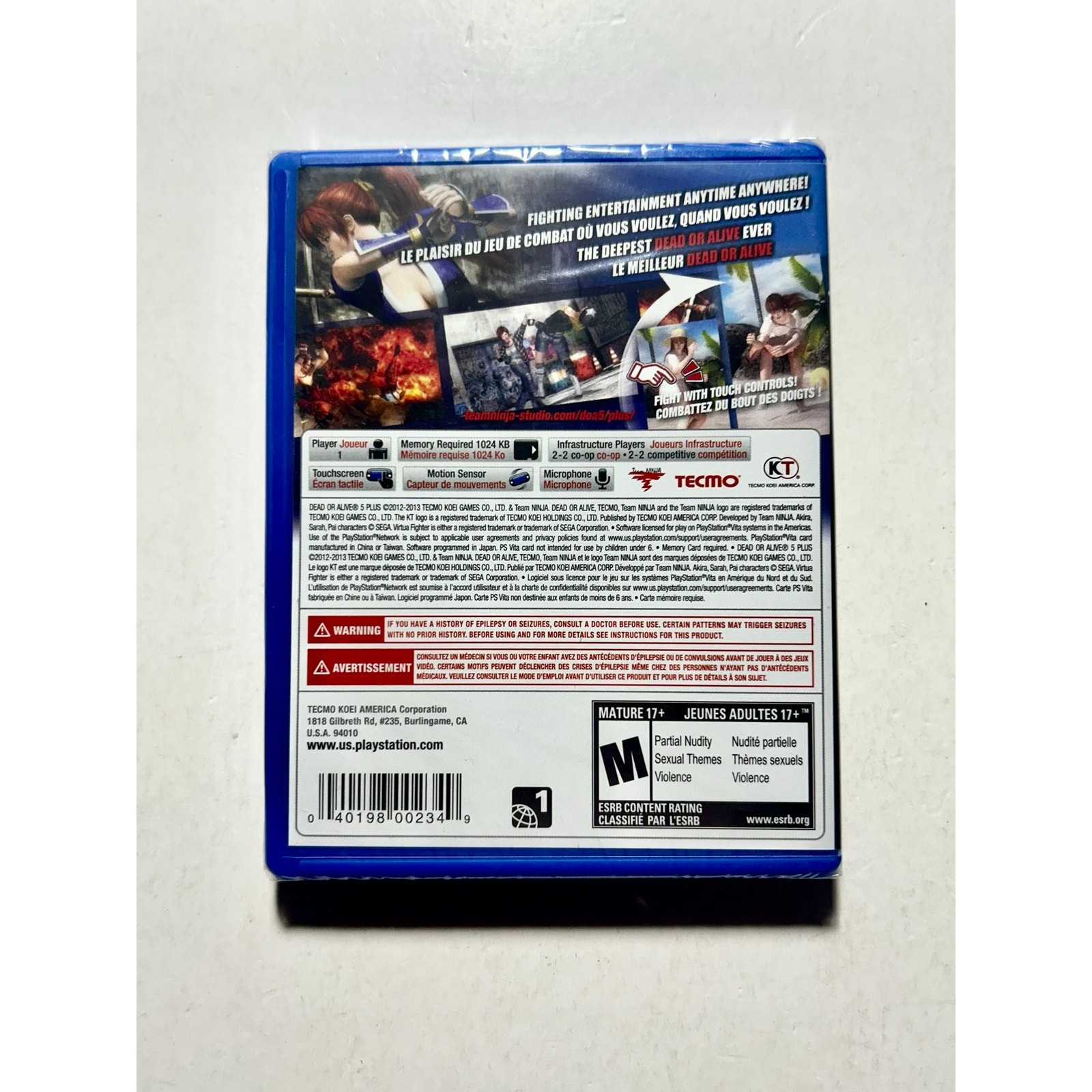Dead or Alive 5 plus (PlayStation PS Vita)Works Brand New🔥No rips no tears