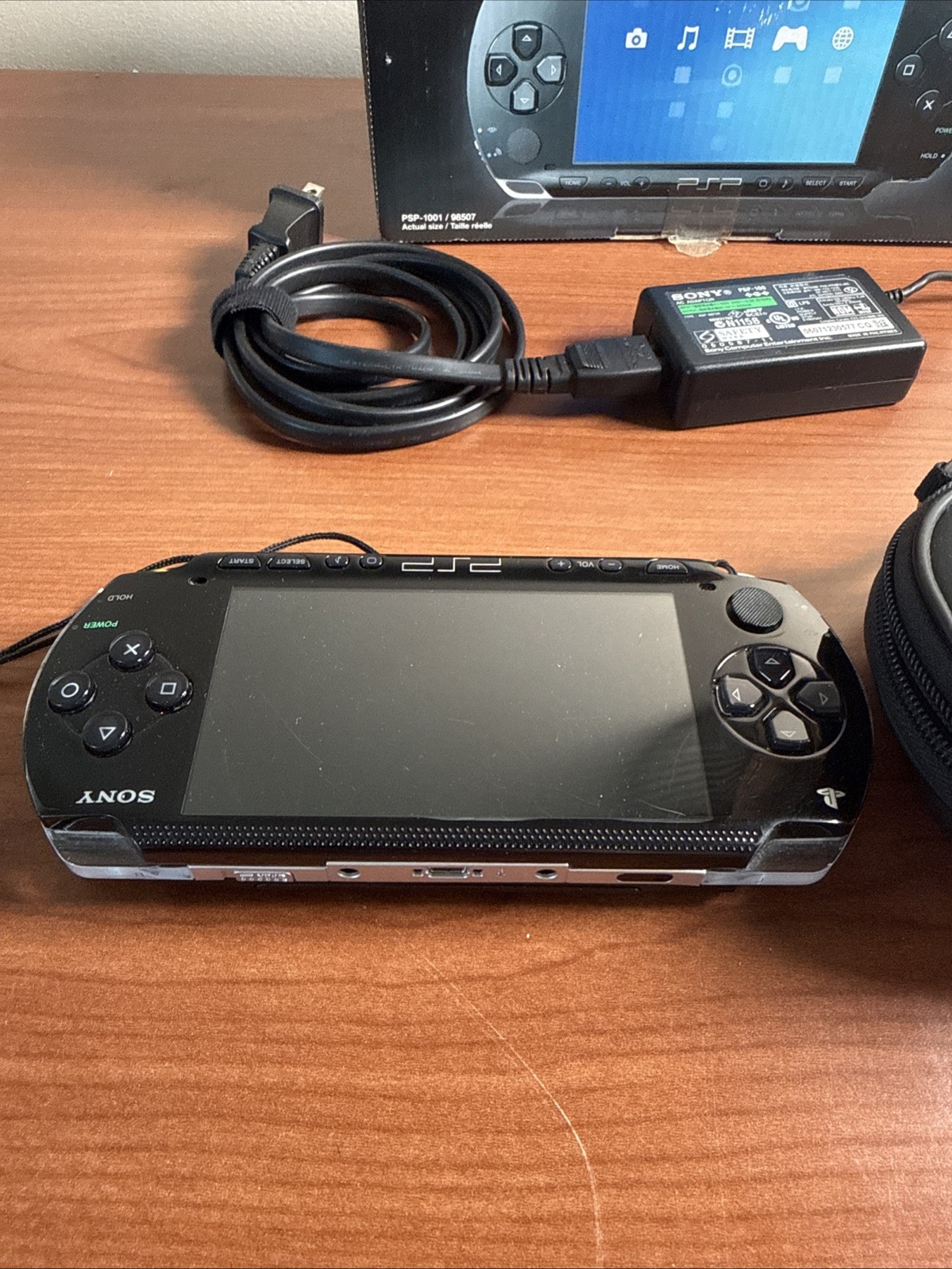 Sony Play Ststion PSP-1001 With Box And Charger And Case No Manual Near Complete