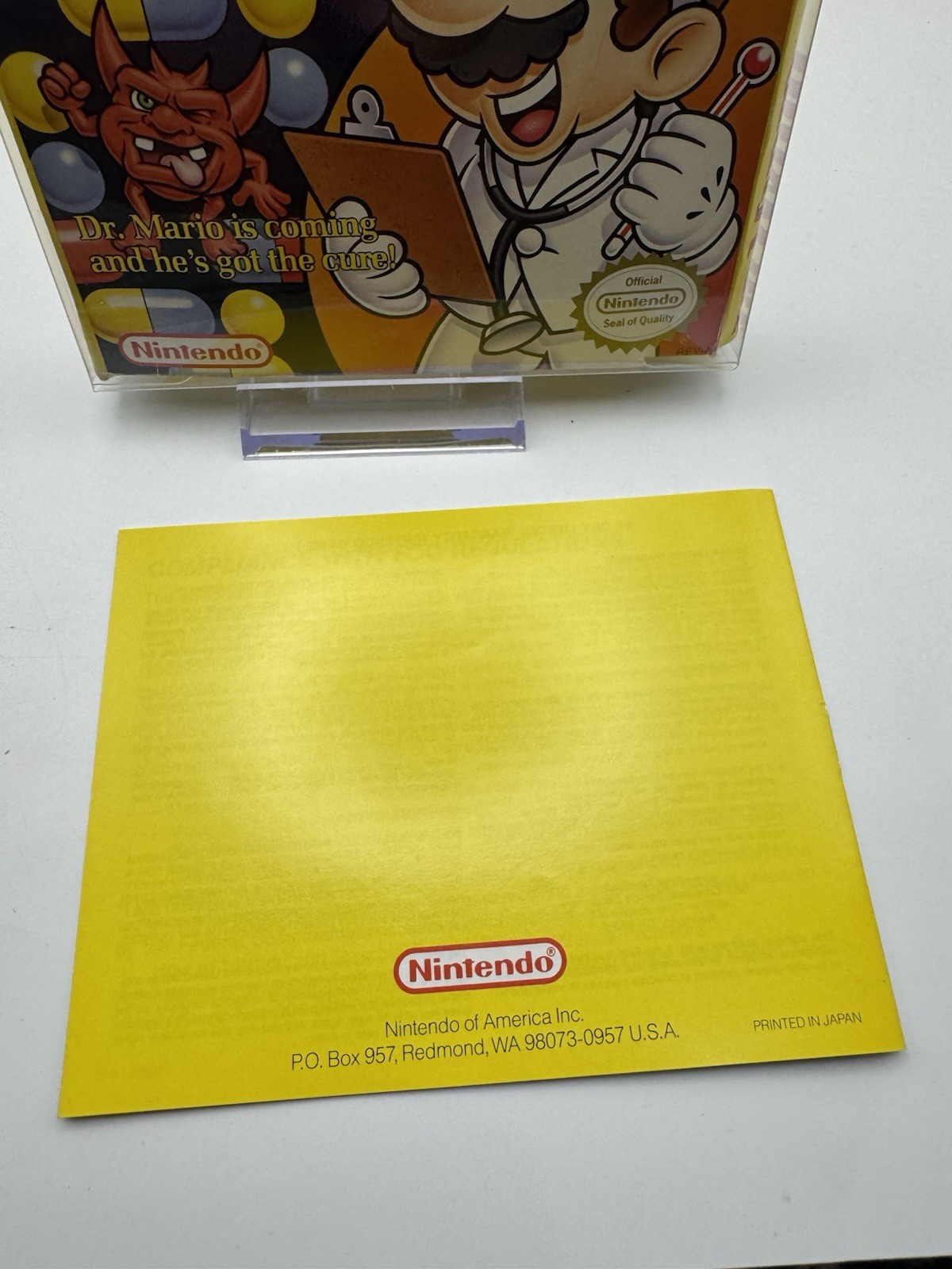 Dr. Mario NES Nintendo BOX & MANUAL ONLY – No Game – See Pics!