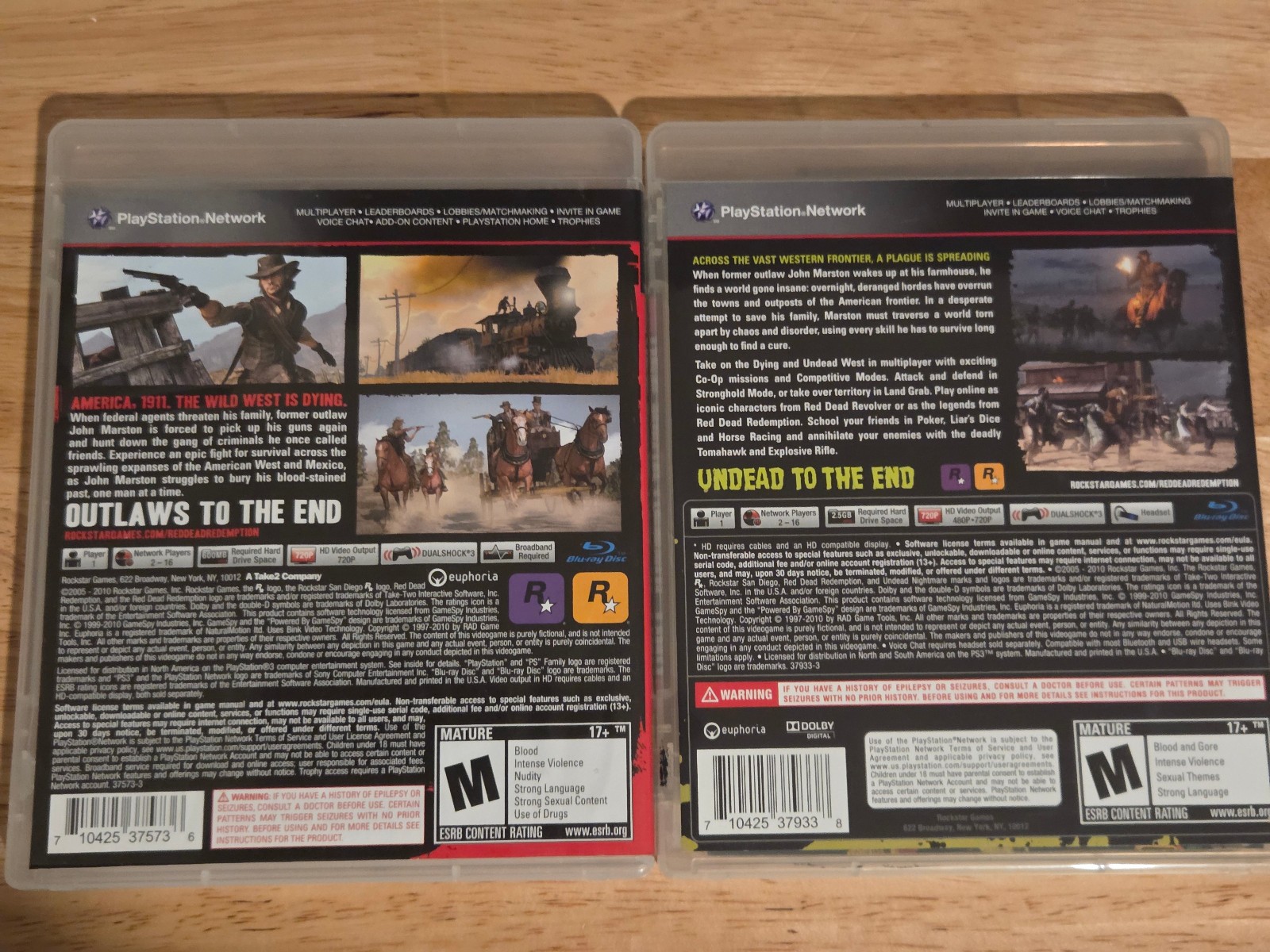 Red Dead Redemption (Manual, No Map) + Undead Nightmare (CIB) PS3