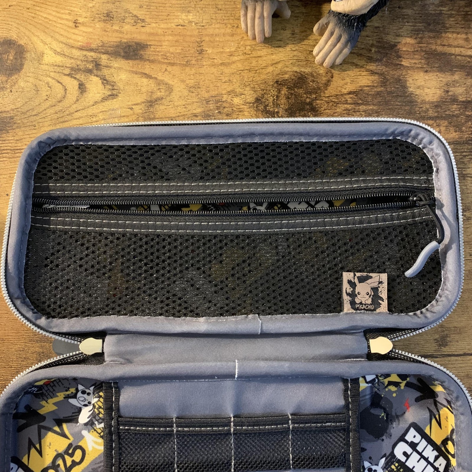Pokemon Nintendo Switch Pikachu Black Hard Shell Carrying Case Padded Travel