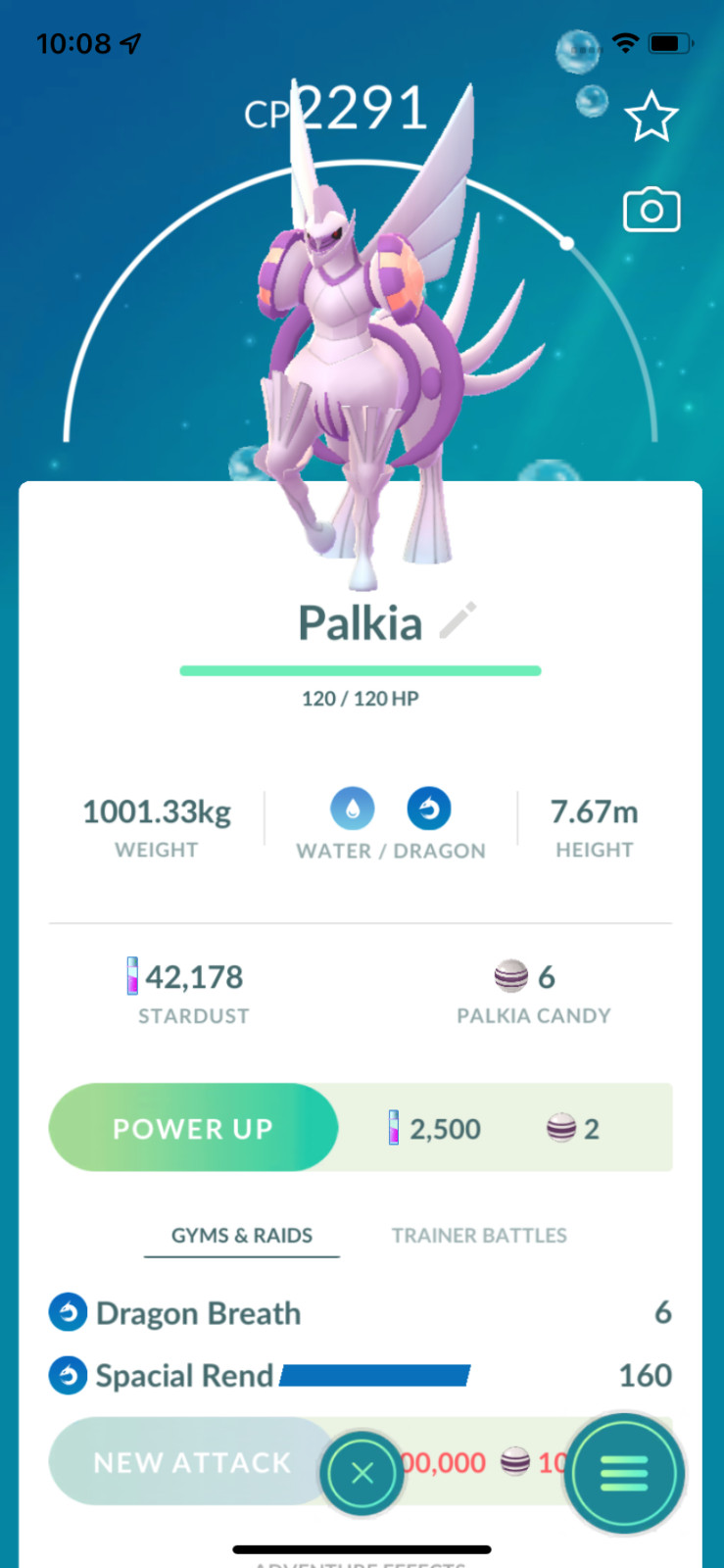 Palkia Origin Spacial Rend ! Registered or Unregistered ! 30 Days Friendship !