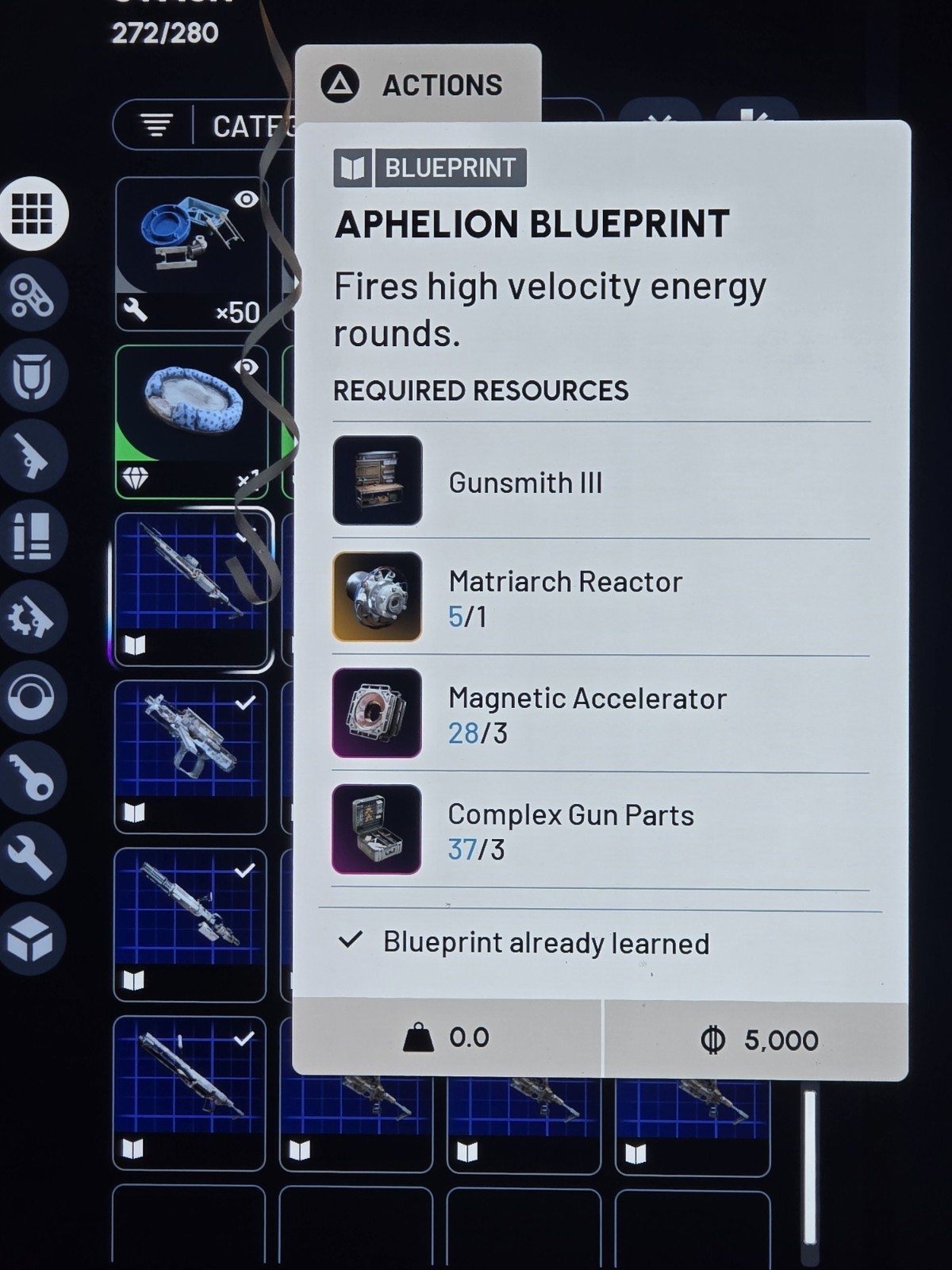 Aphelion Blueprint Arc Raiders