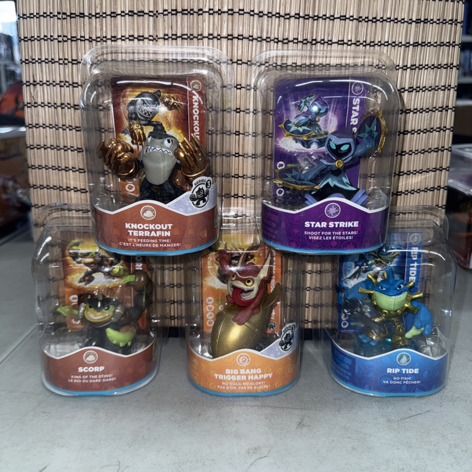 Skylanders Lot Of 5 Rip Tide Trigger Happy Star Strike Scorp Knockout Terrafin