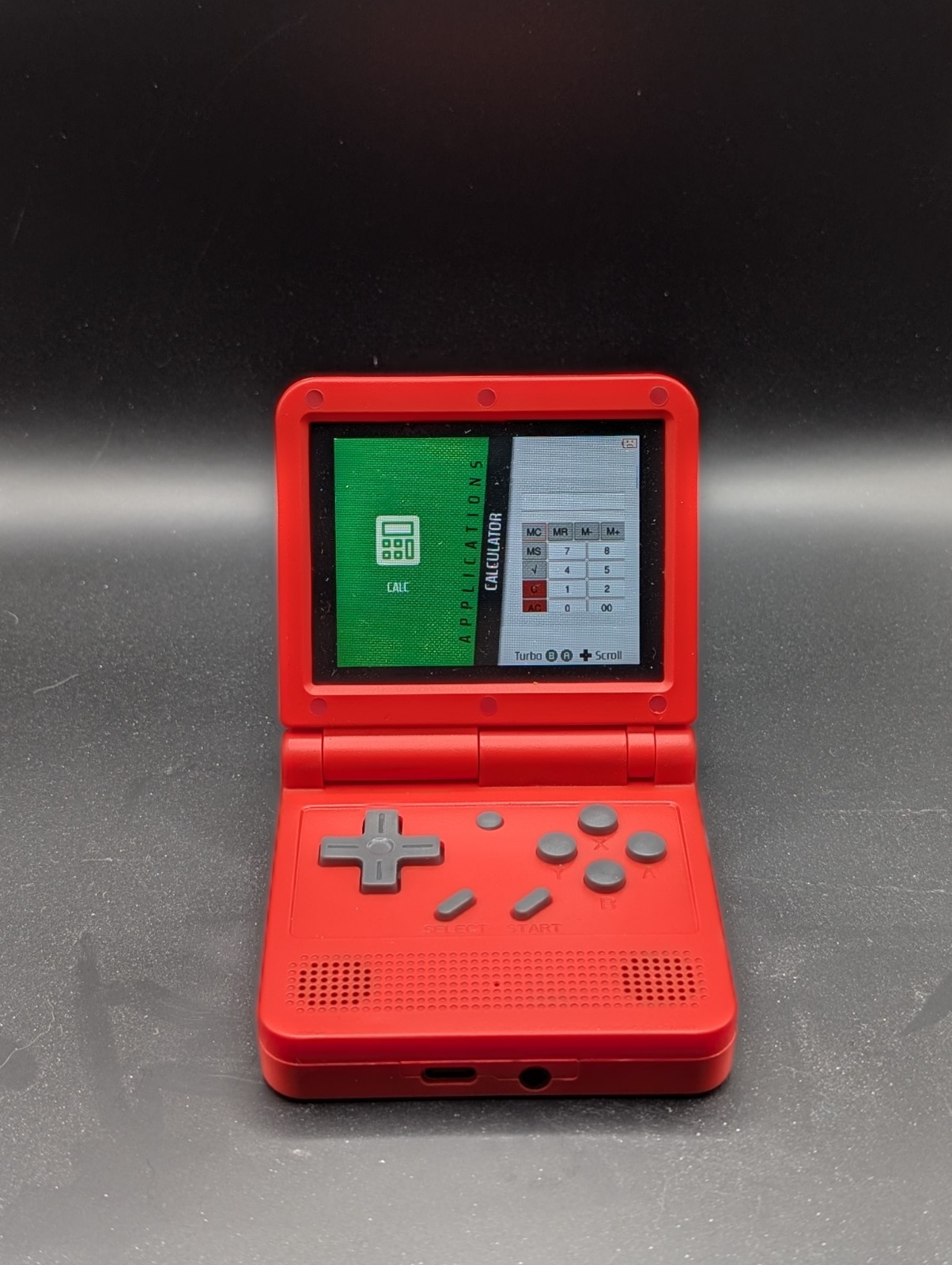 Red/Orange Powkiddy V90 – W/ Stock 64 GB SD with Miyoo Custom Firmware