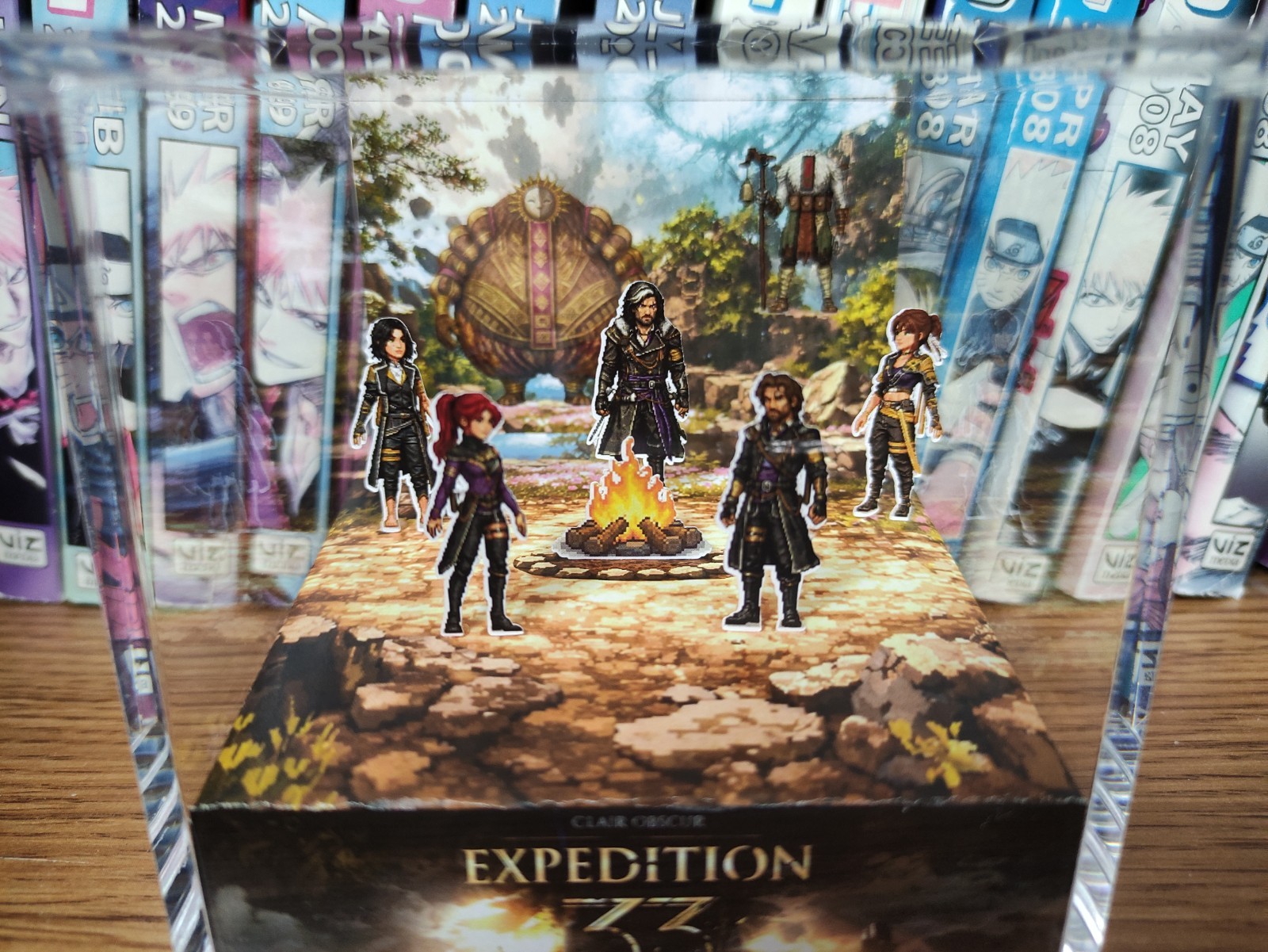 Clair Obscur Expedition 33 Campfire Handmade Diorama – Gaming Art Cube – Fanart