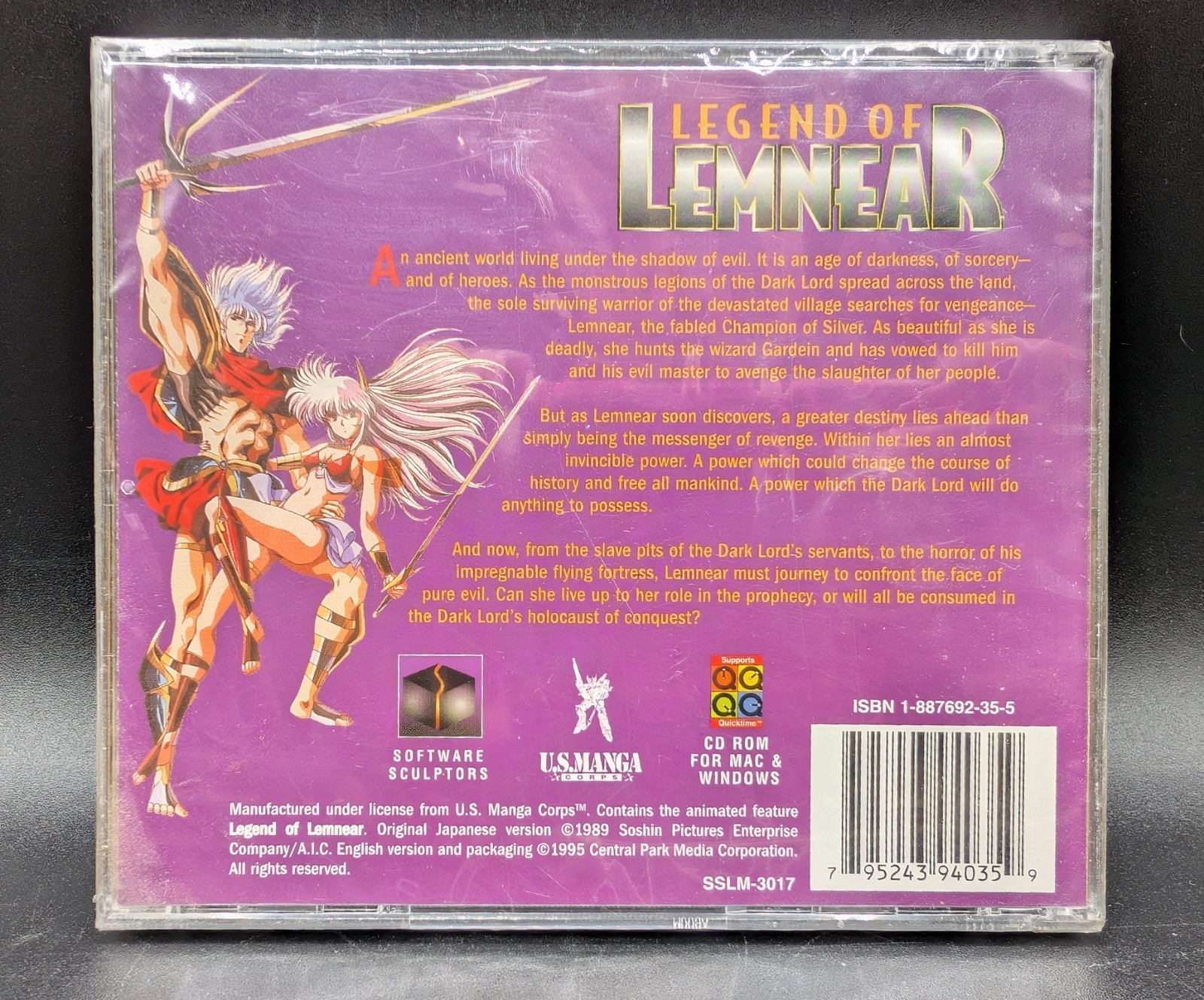 NEW SEALED Legend of Lumnear Mac & Windows 1995 CD Anime US Manga