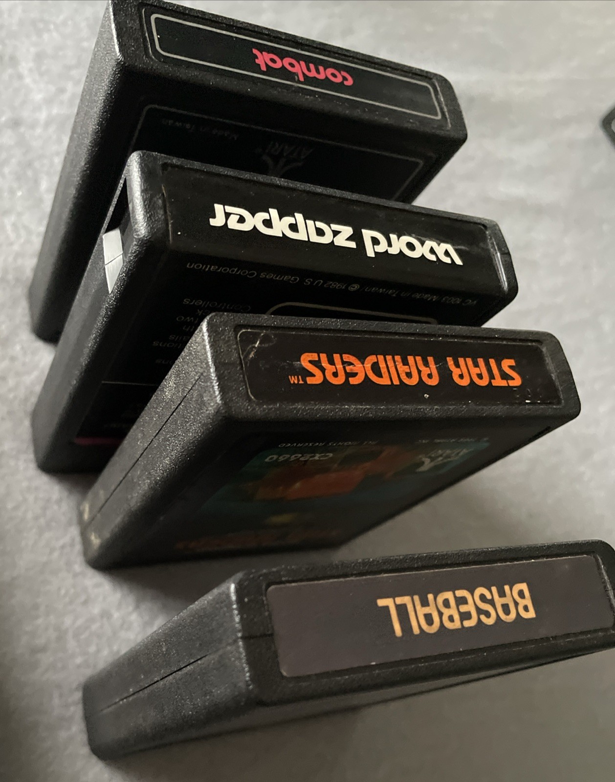 Lot Of 8 Atari Games – Word Zapper, Breakout, Demon Attack, Combat **Tested