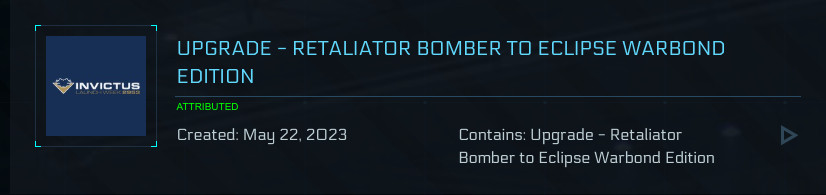 STAR CITIZEN – SHIP UPGRADE Warbond CCU