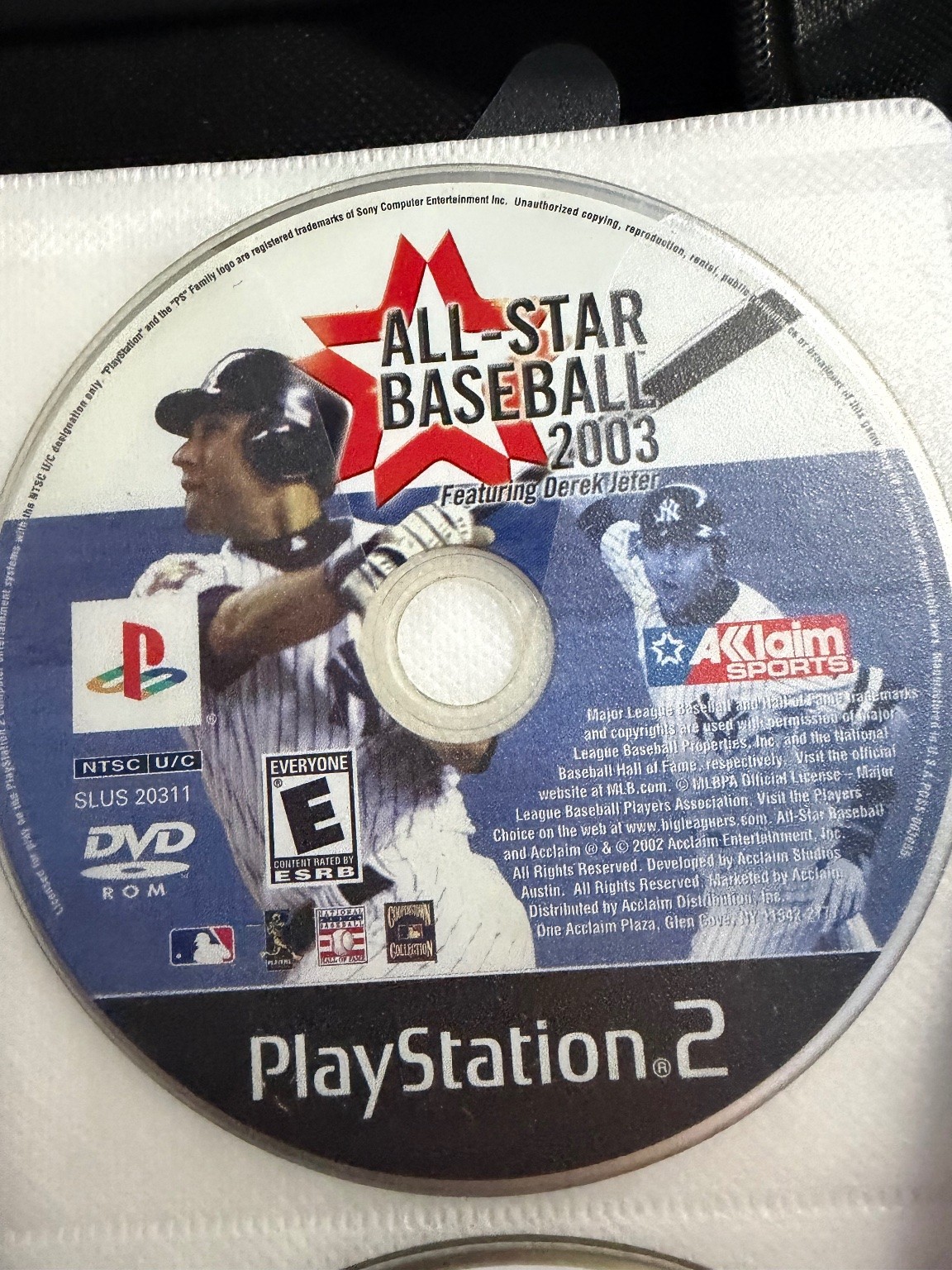 ALL-STAR BASEBALL 2003 PlayStation 2 Video Game Derek Jeter MLB