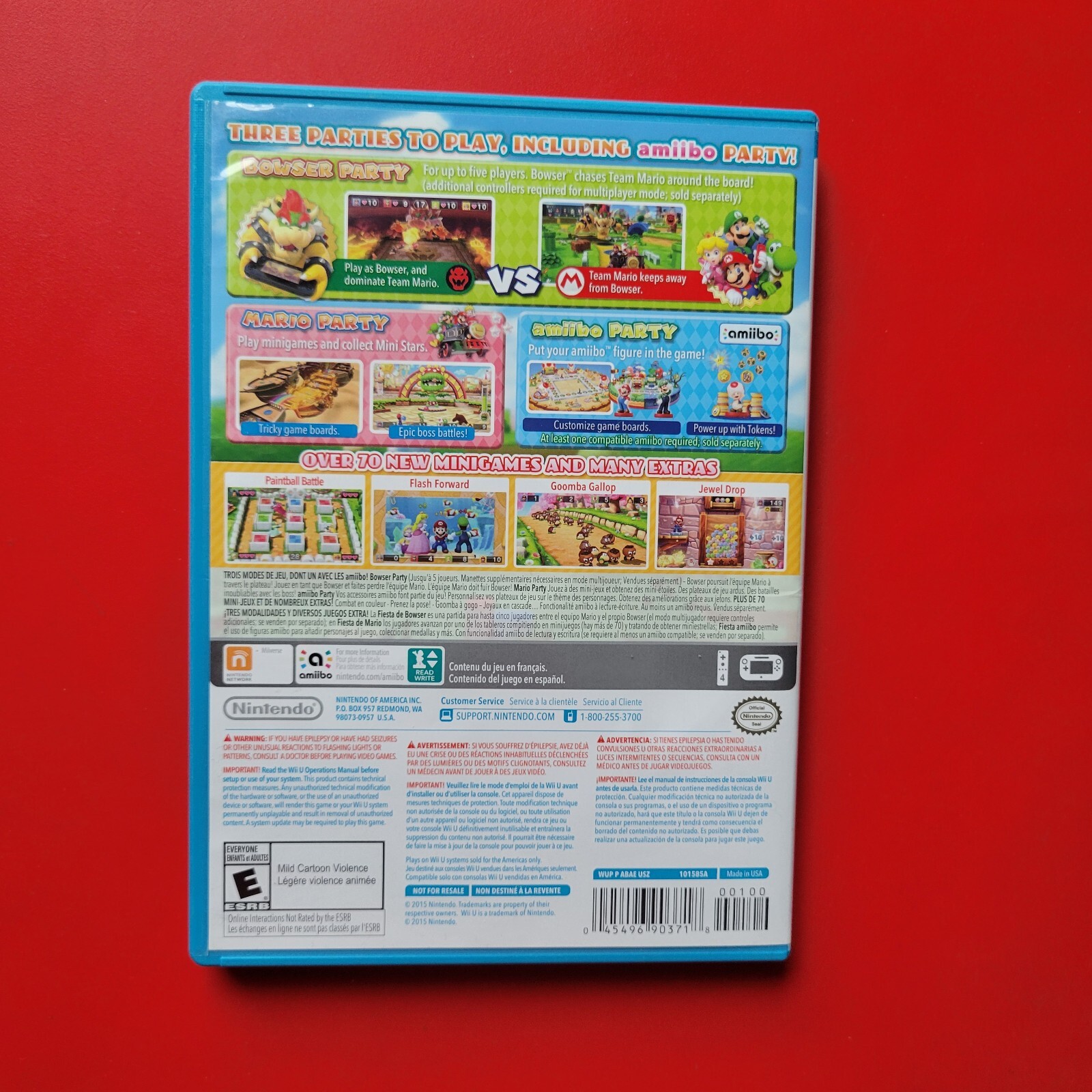 Mario Party 10 Nintendo Wii U Complete Disc & Case Manual Read Description