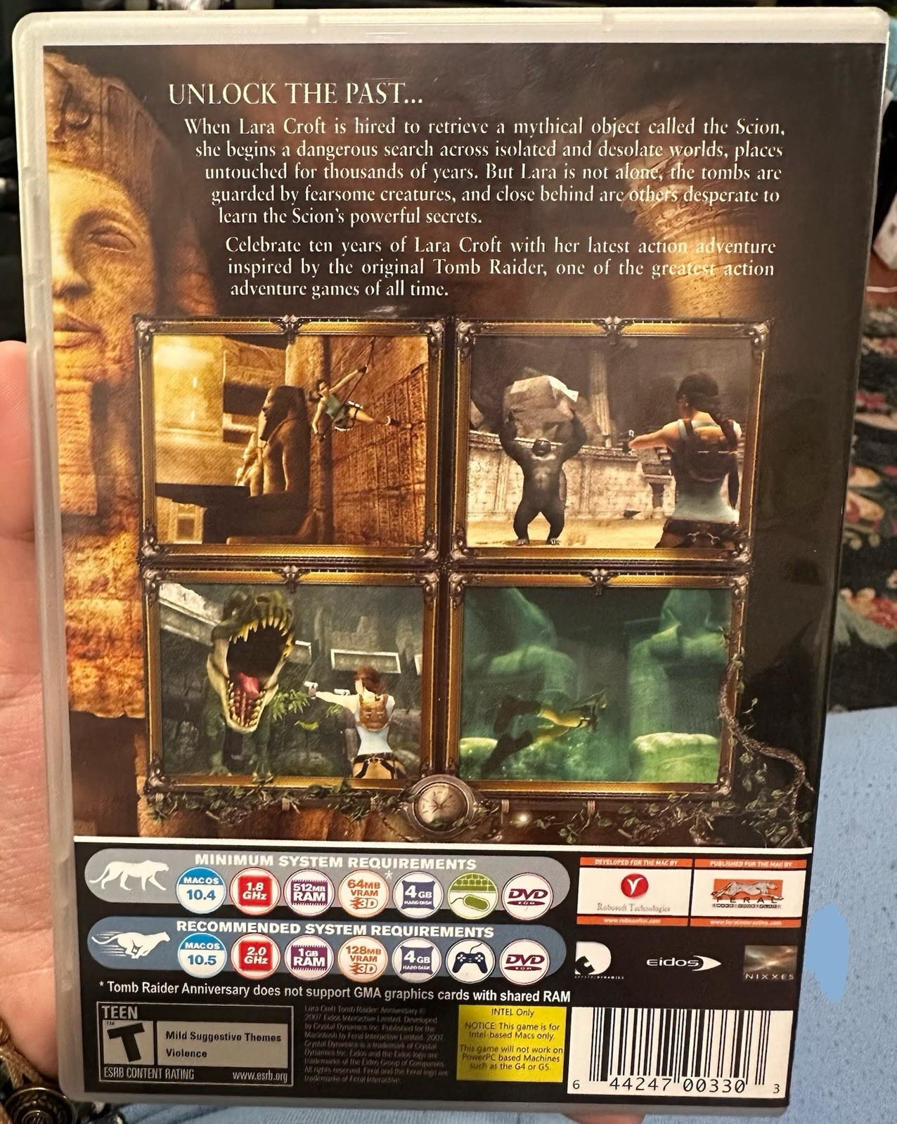 Lara Croft Tomb Raider Anniversary DVD ROM MAC Complete With Outer Original Box