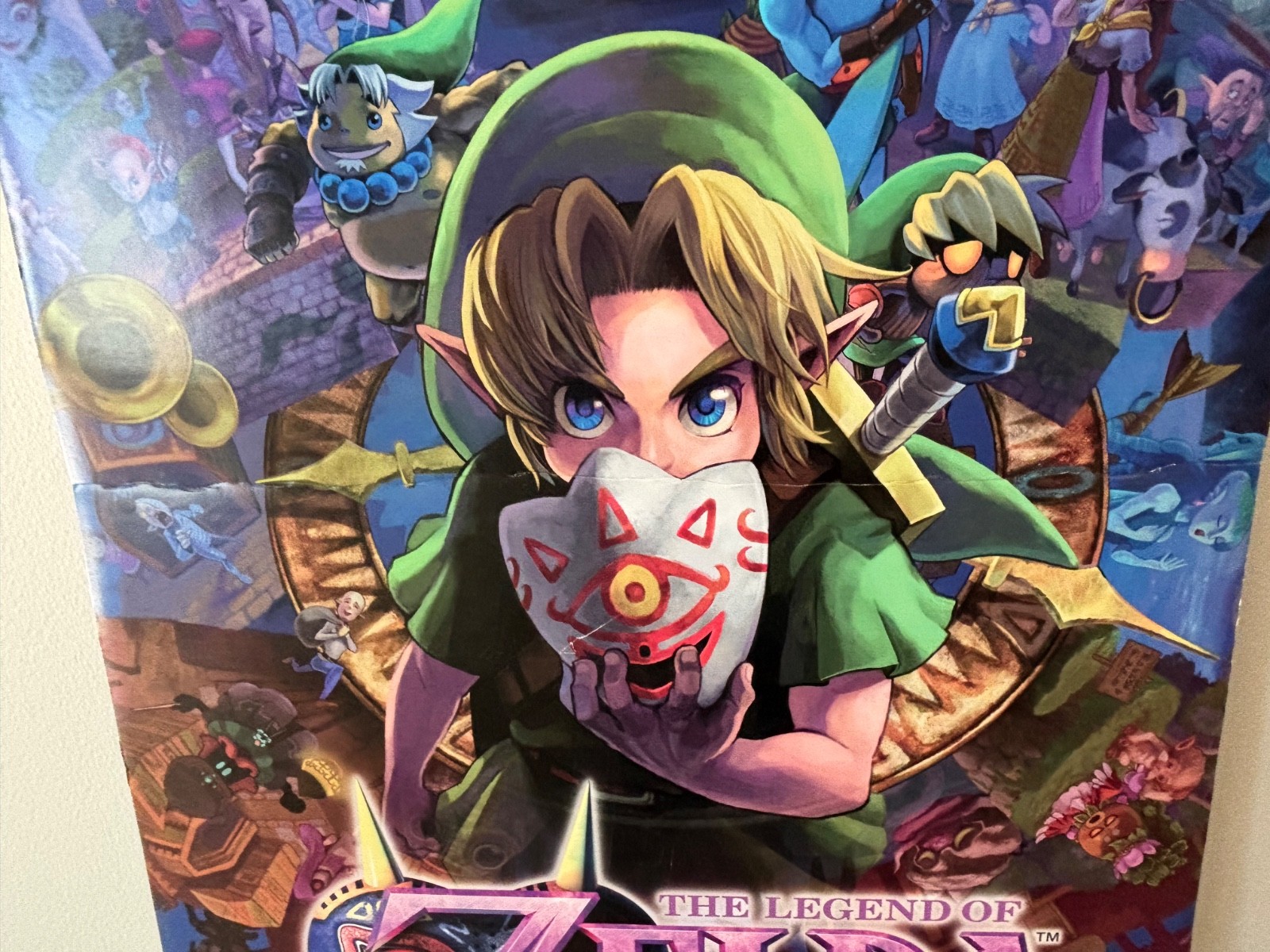 Nintendo 3DS Legend of Zelda Majora’s Mask 3D Promo Store Display Sign Magnetic