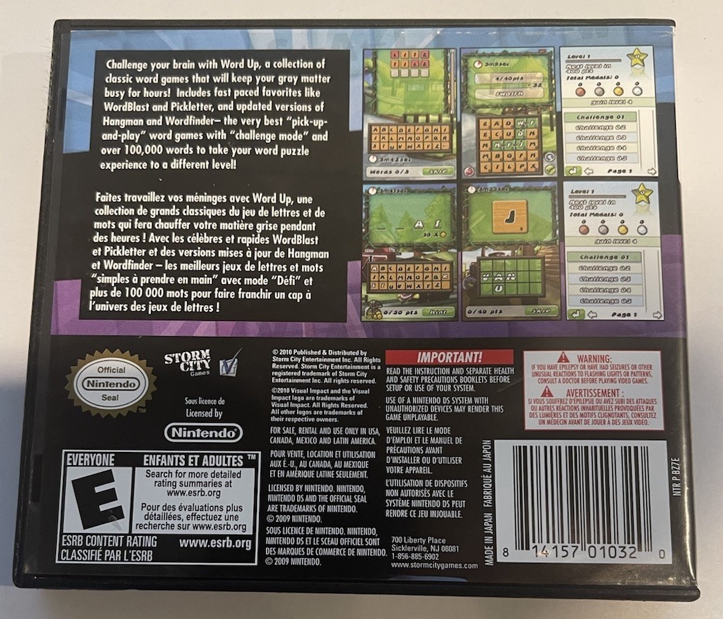Word Up (Nintendo DS, 2011). Tested and working.