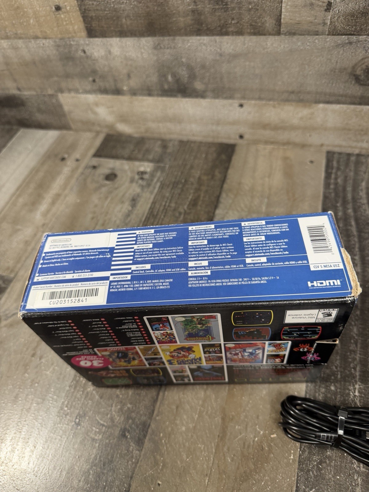 Nintendo Entertainment System NES Classic Edition Console w/ Box + 2 Controllers