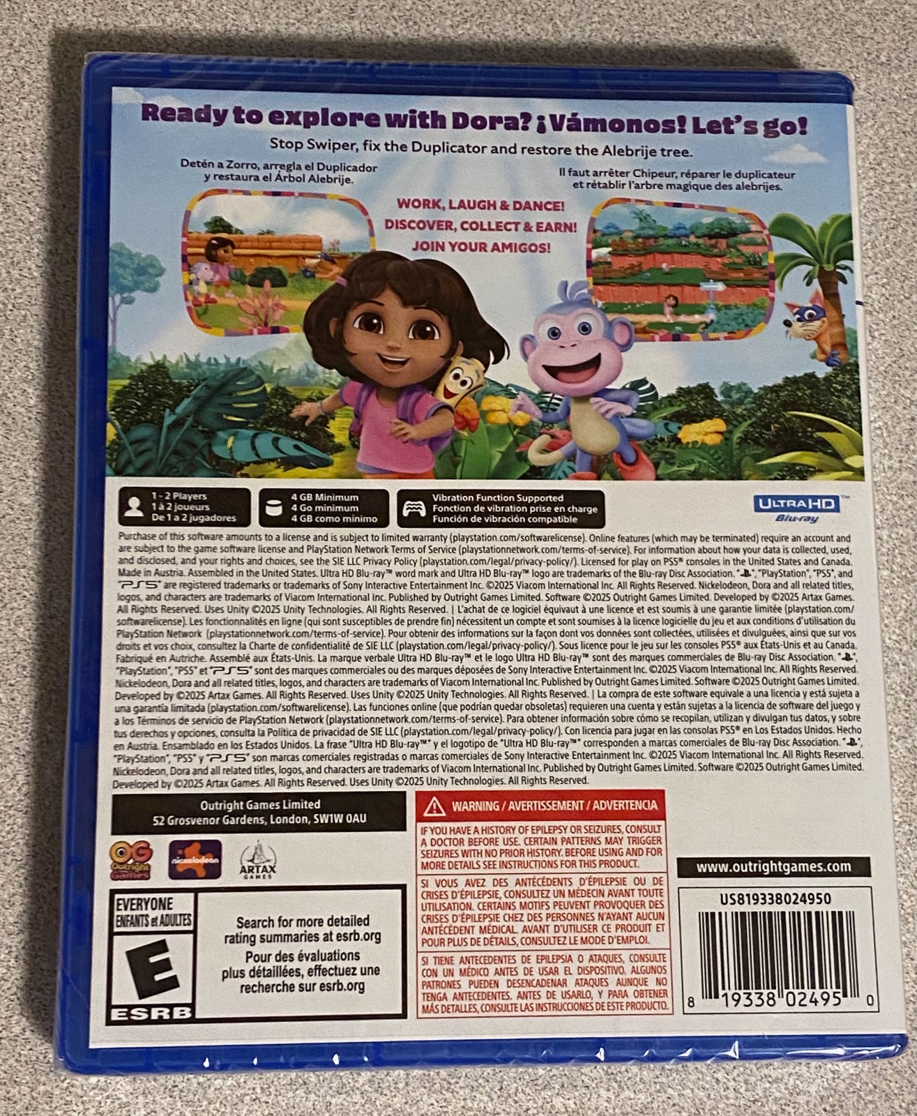 Dora Rainforest Rescue PS5 New Sealed Outright Games US819338024950 819338024950
