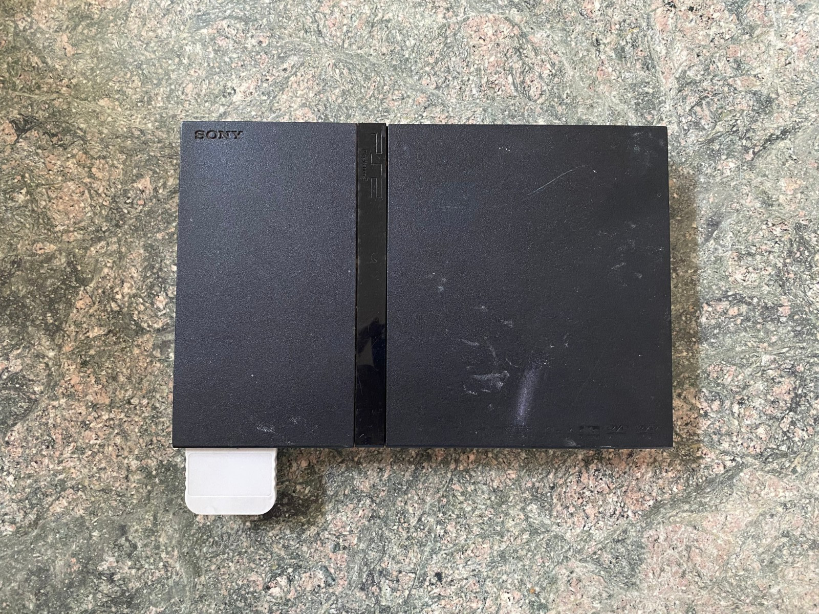 Sony PlayStation 2 Slim Black Console Only works as PS1 Parts/Repair SCPH-77001